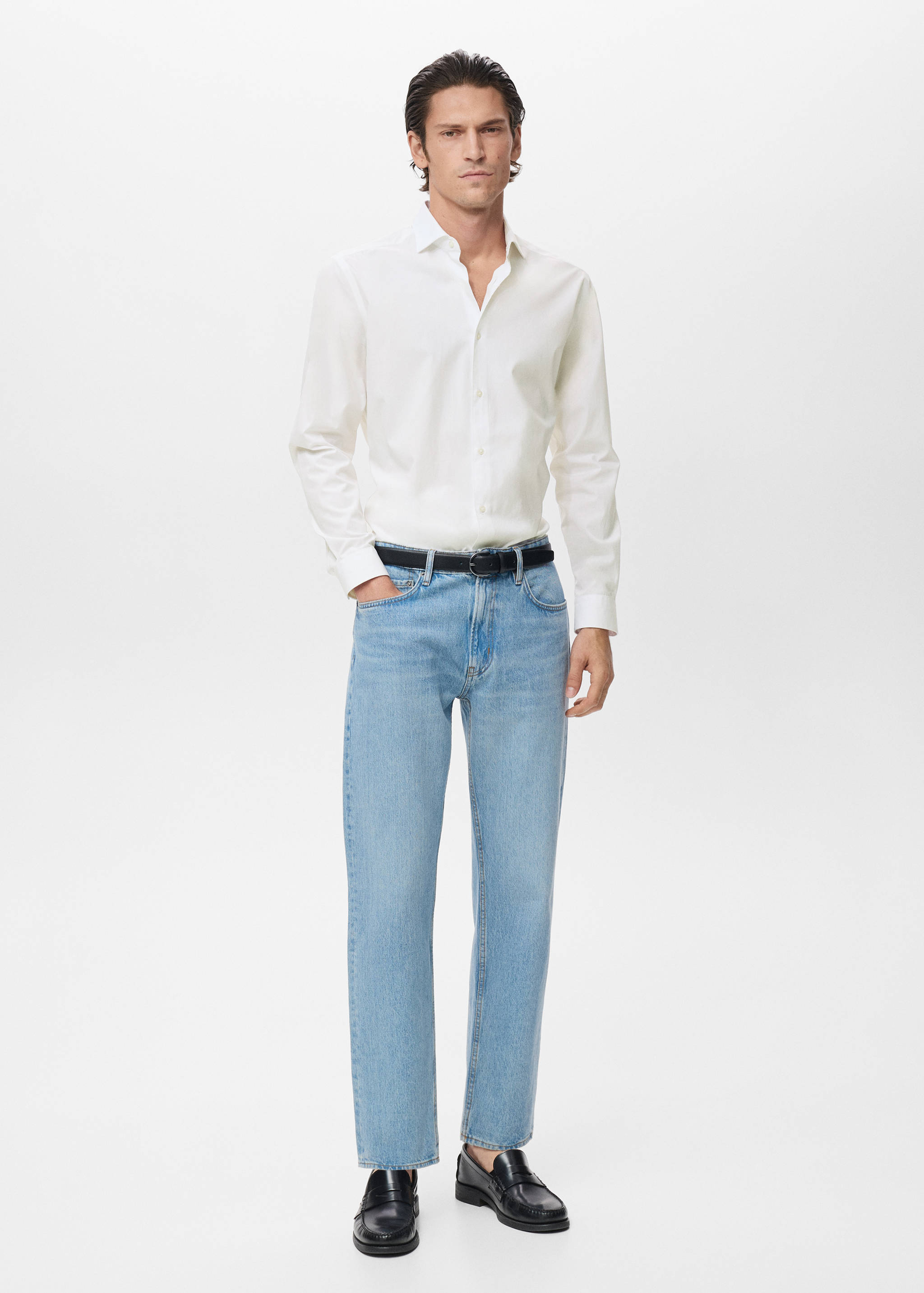 100% cotton slim-fit shirt - General plane