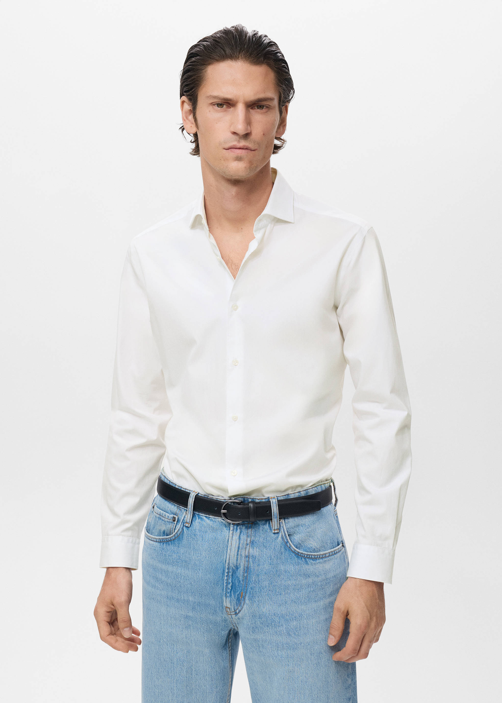 100% cotton slim-fit shirt - Medium plane