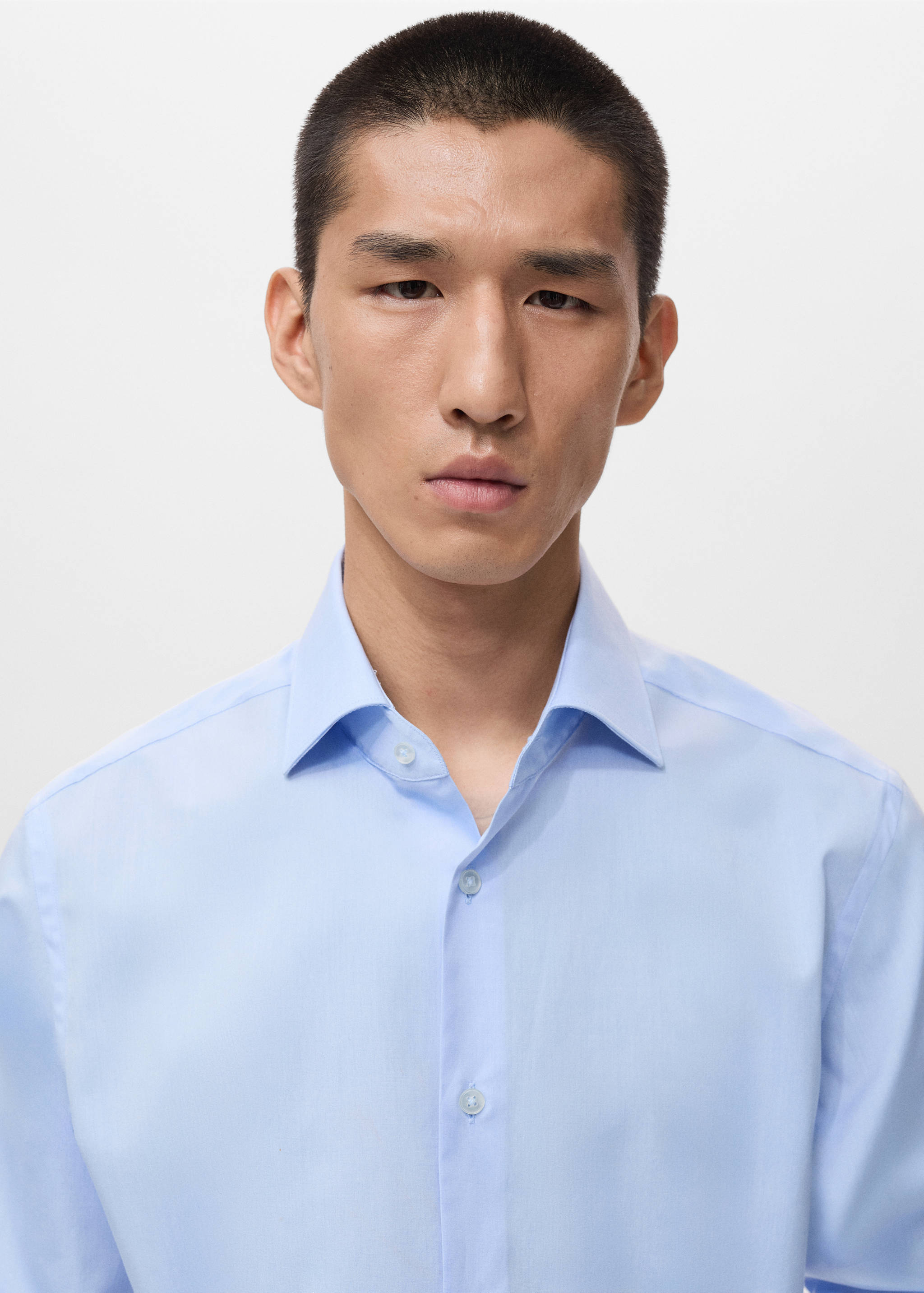 100% cotton slim-fit shirt - Details of the article 1