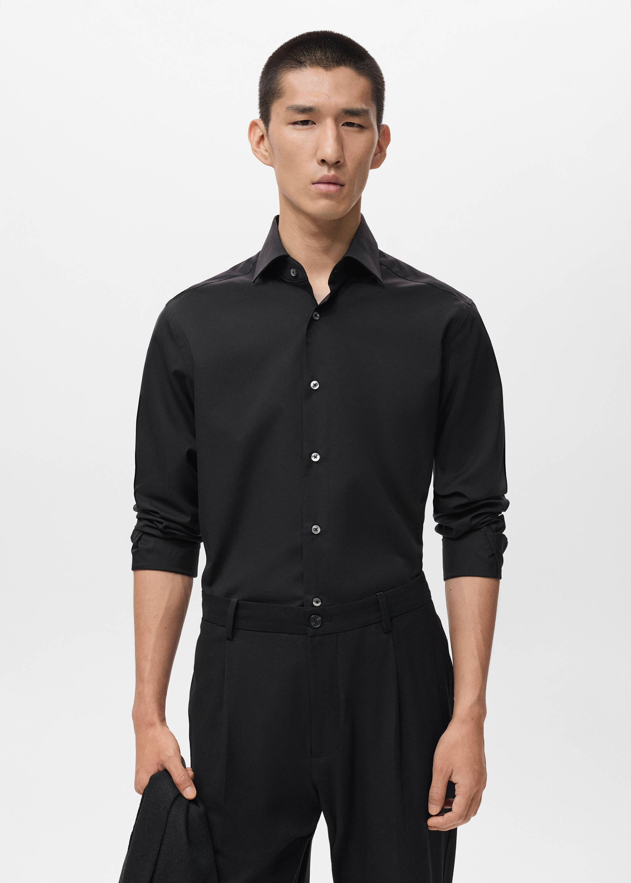 100% cotton slim-fit shirt - Medium plane