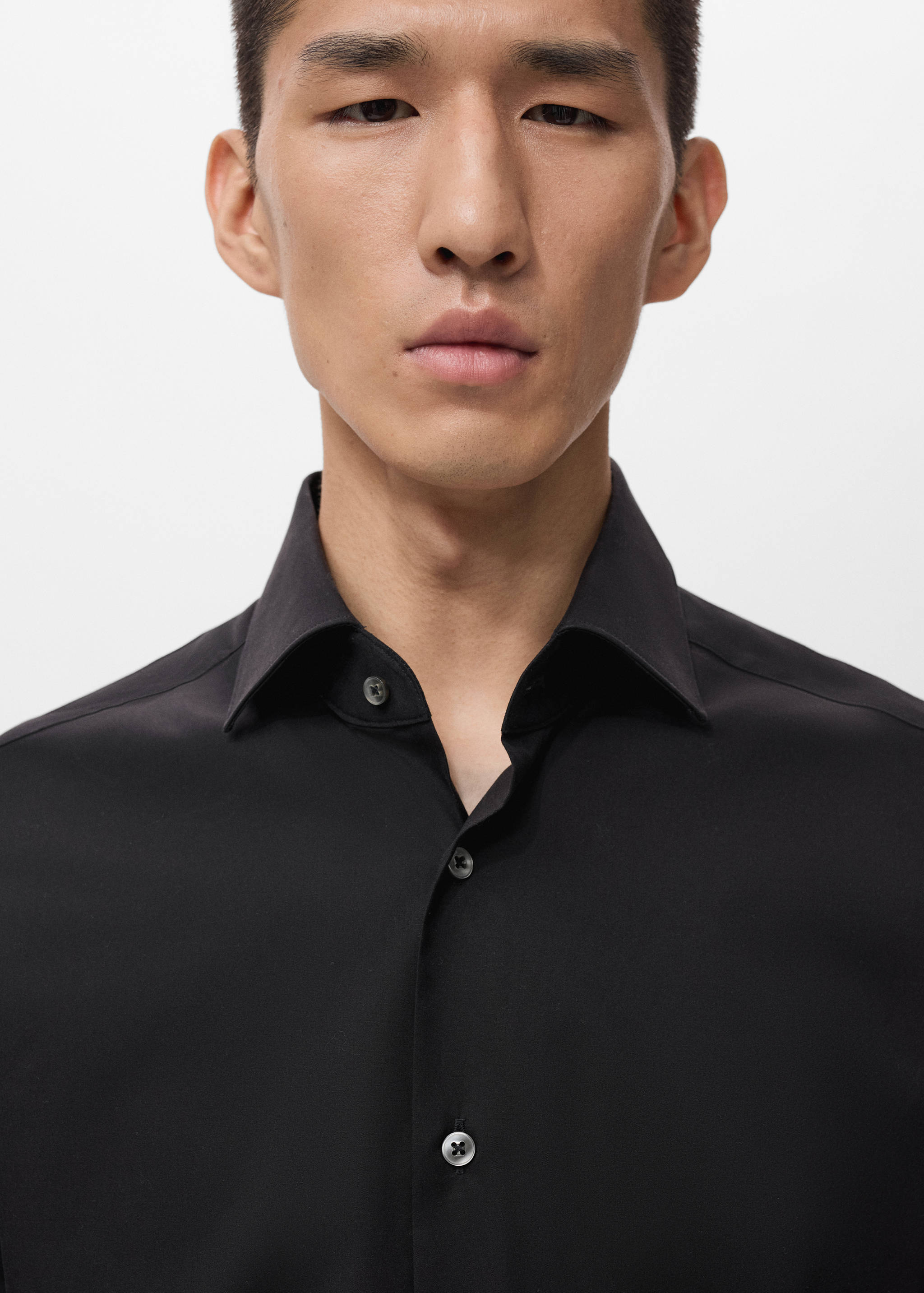 100% cotton slim-fit shirt - Details of the article 1