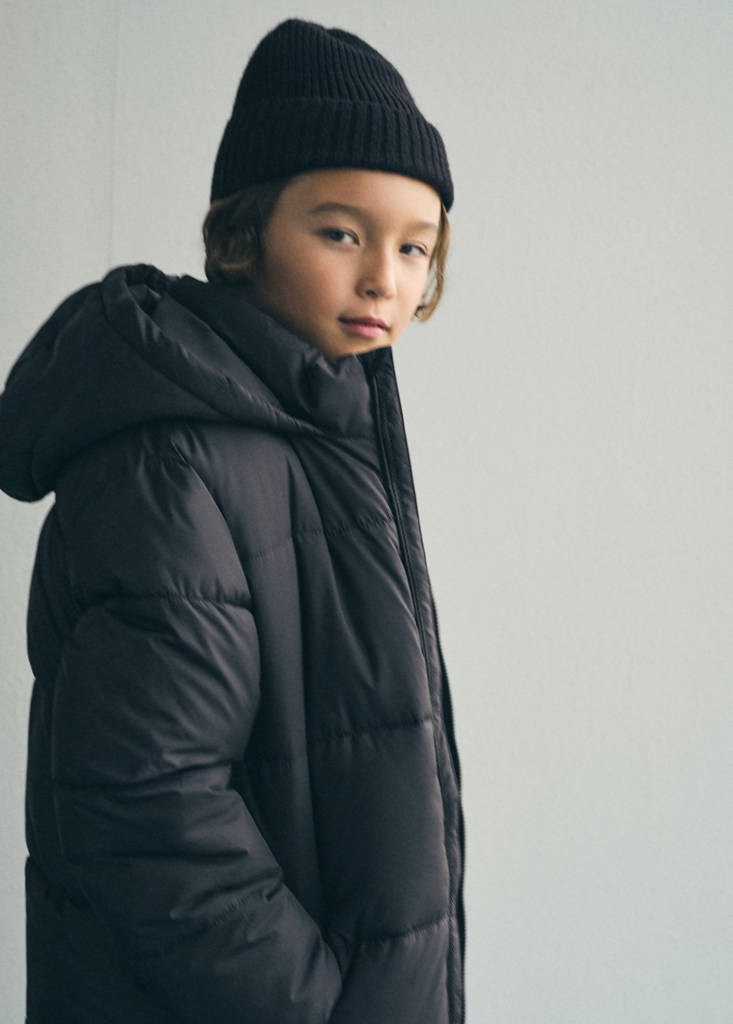 Knitted hat with turn-up — Navy