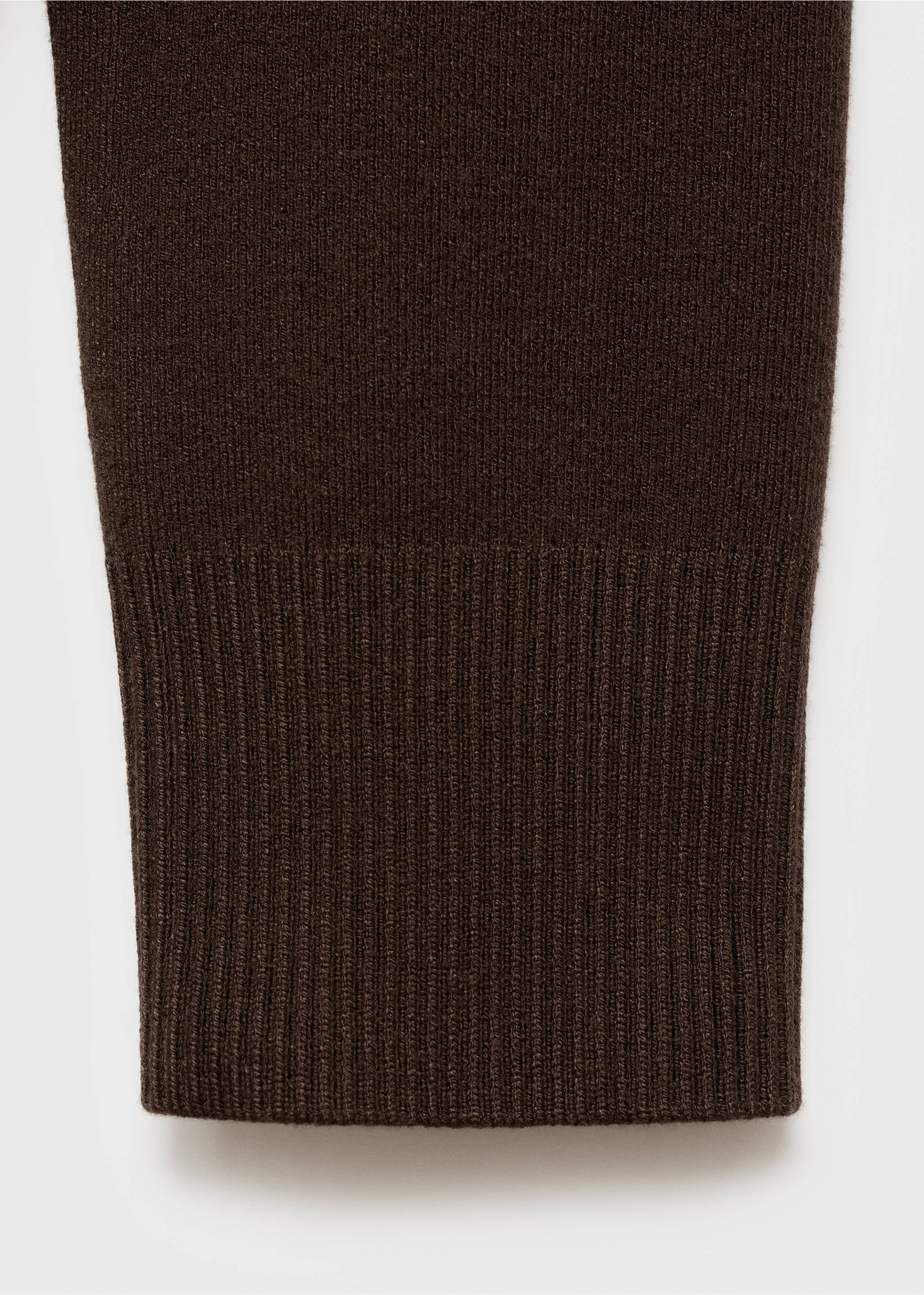 Cross-over cardigan with jewel button - Details of the article 8, Chocolate. Ref: 17075982-00.