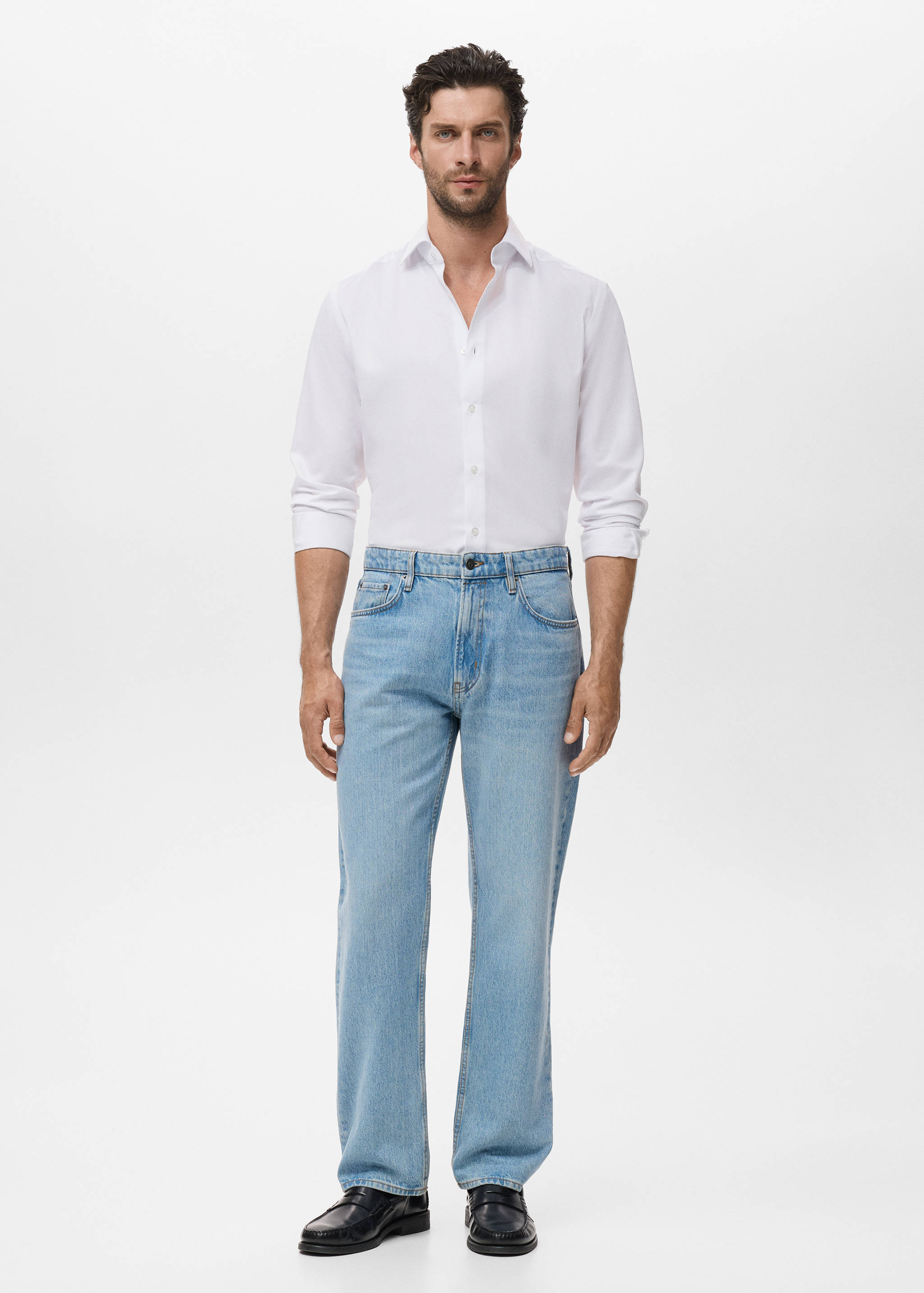 Рубашка приталенного кроя из хлопка - Общий план