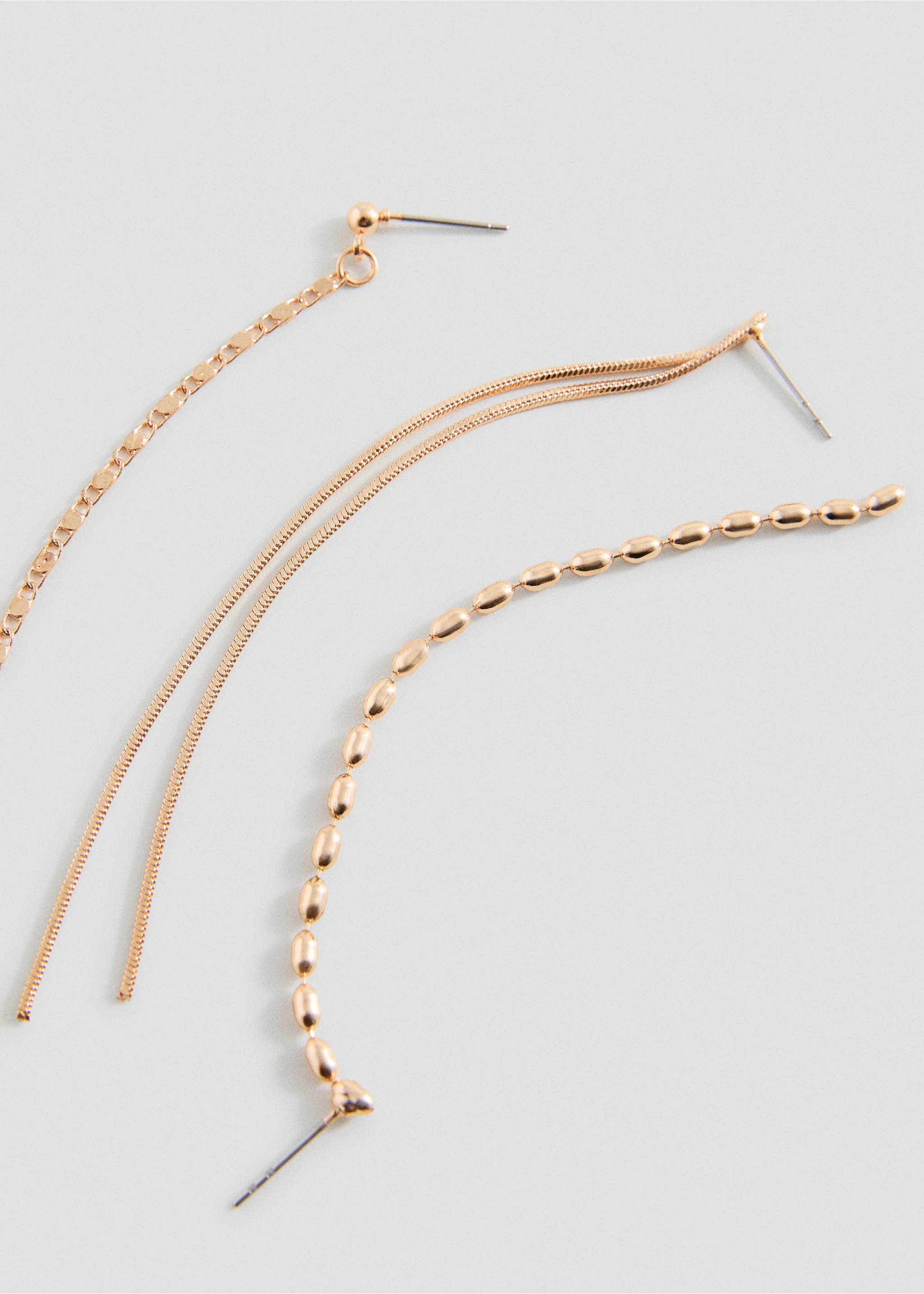 Pack of 3 earrings - Details of the article 1, Gold. Ref: 17075986-00.
