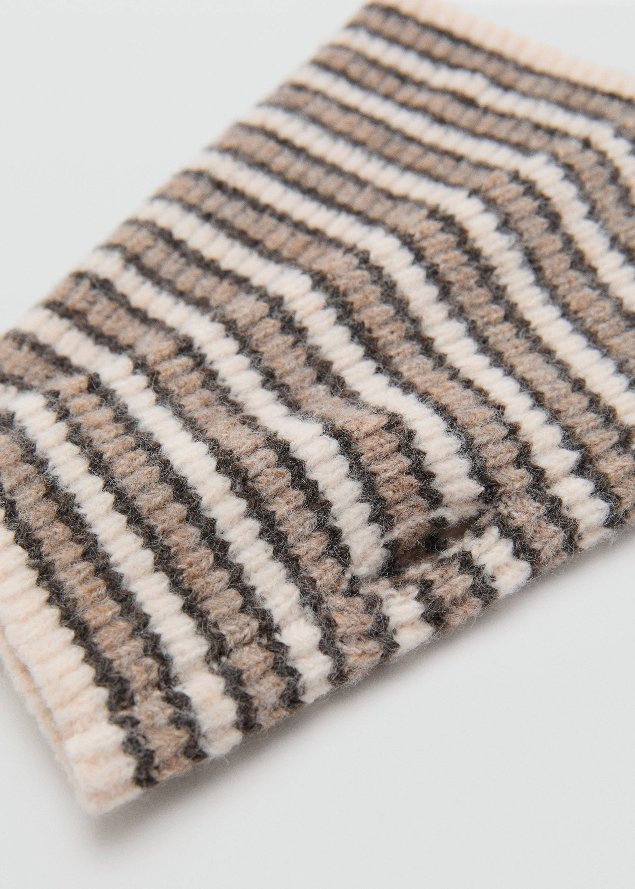 Striped knit gloves - Medium plane