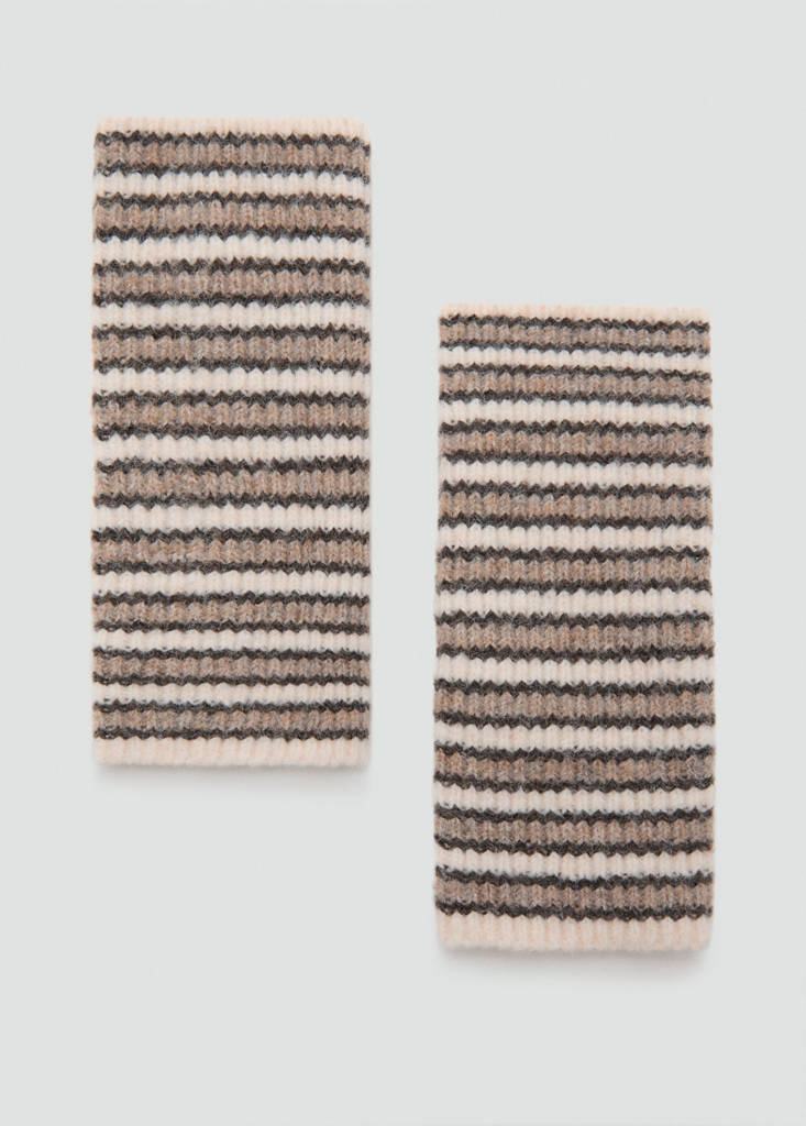 Striped knit gloves - thumbnail 2