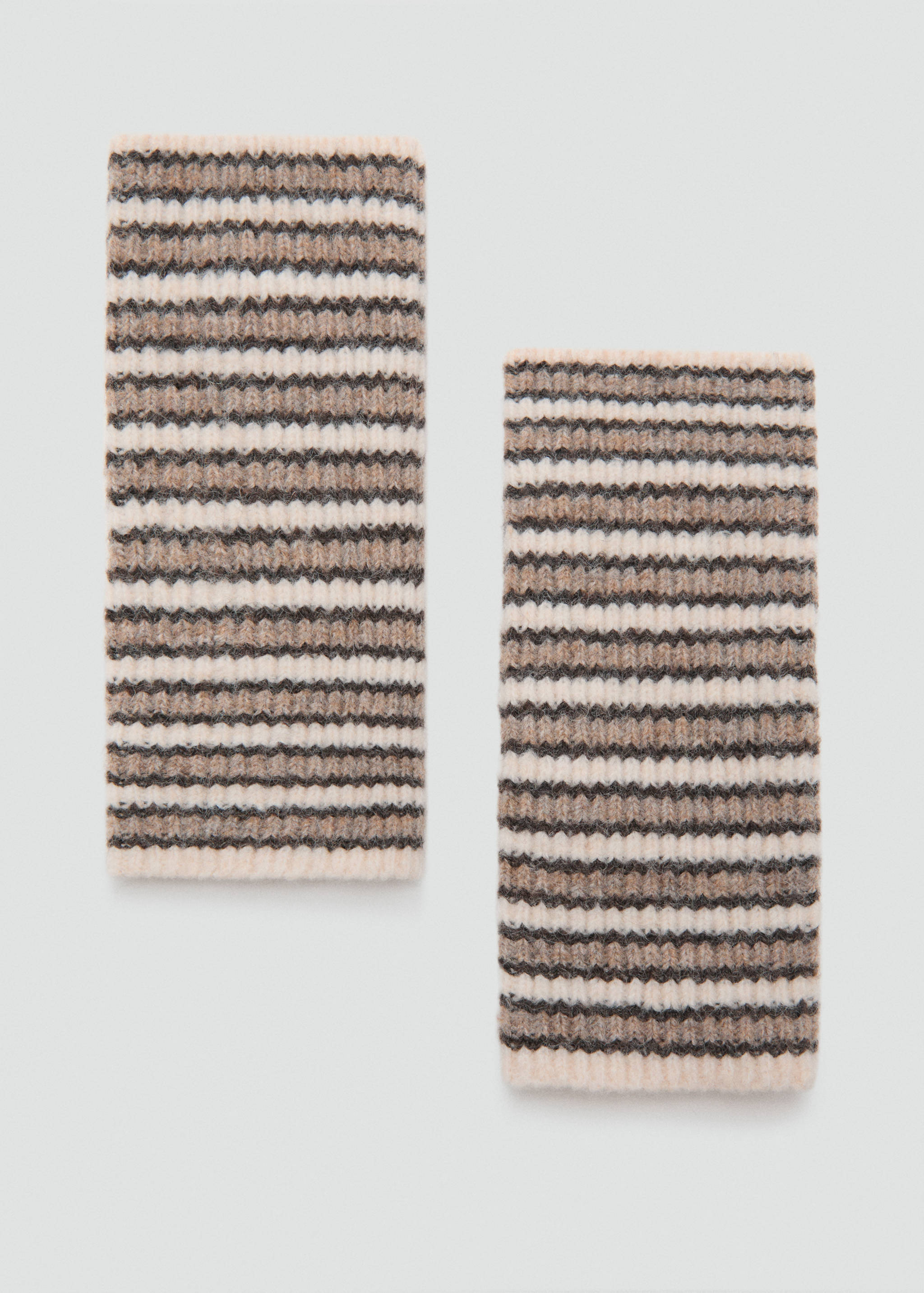 Striped knit gloves - Article without model