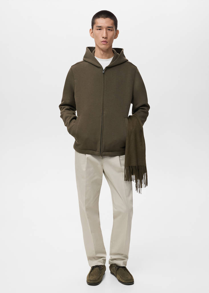 Zip-up hoodie — Olive Green