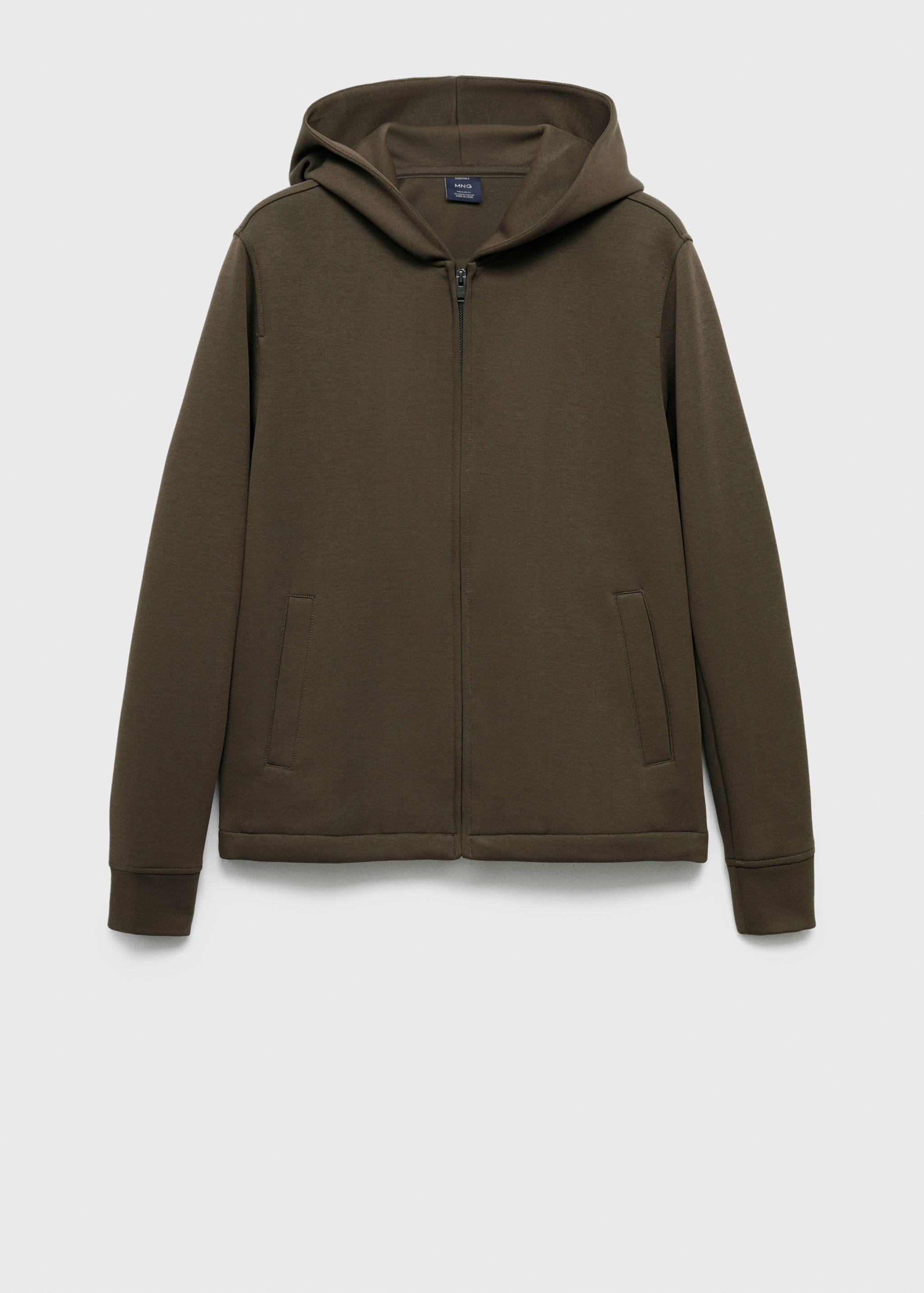 Sweatshirt com fecho de correr e capuz - Artigo sem modelo