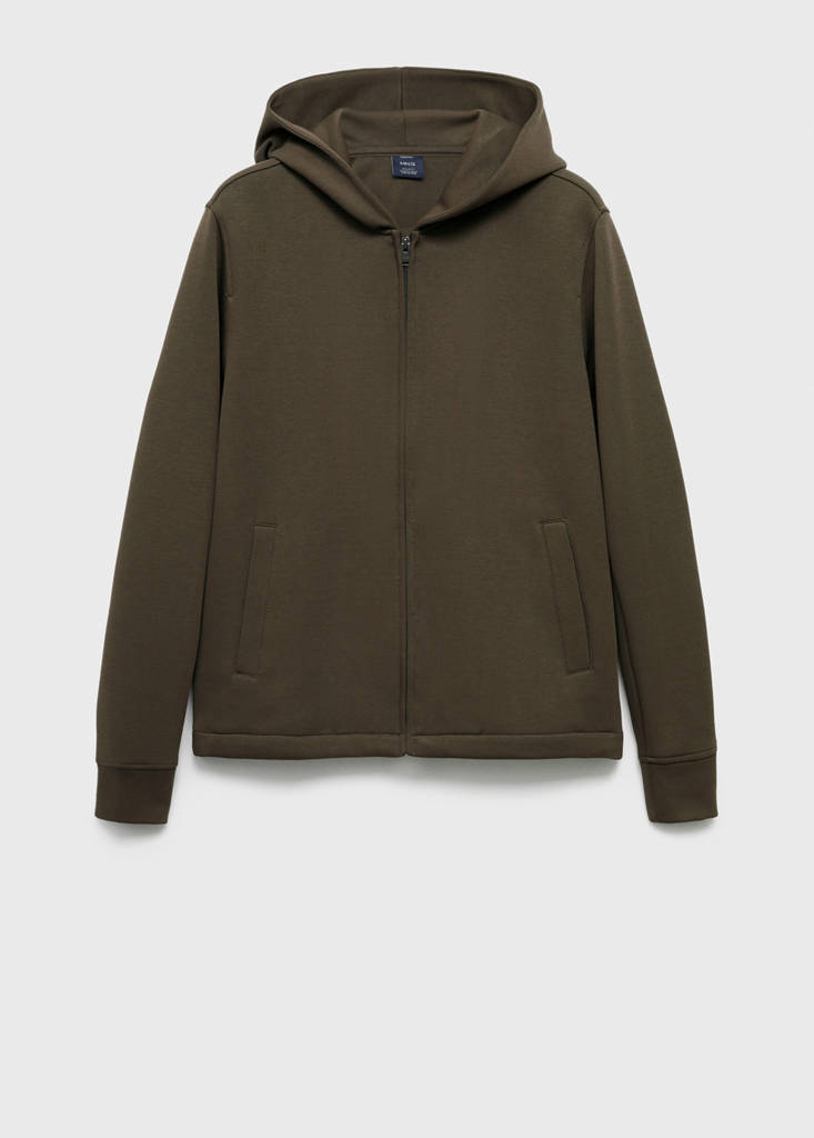 Zip-up hoodie — Olive Green