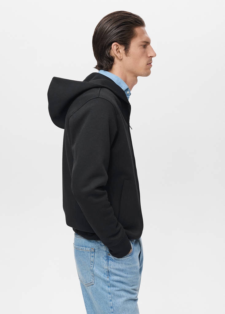 Zip-up hoodie — Black