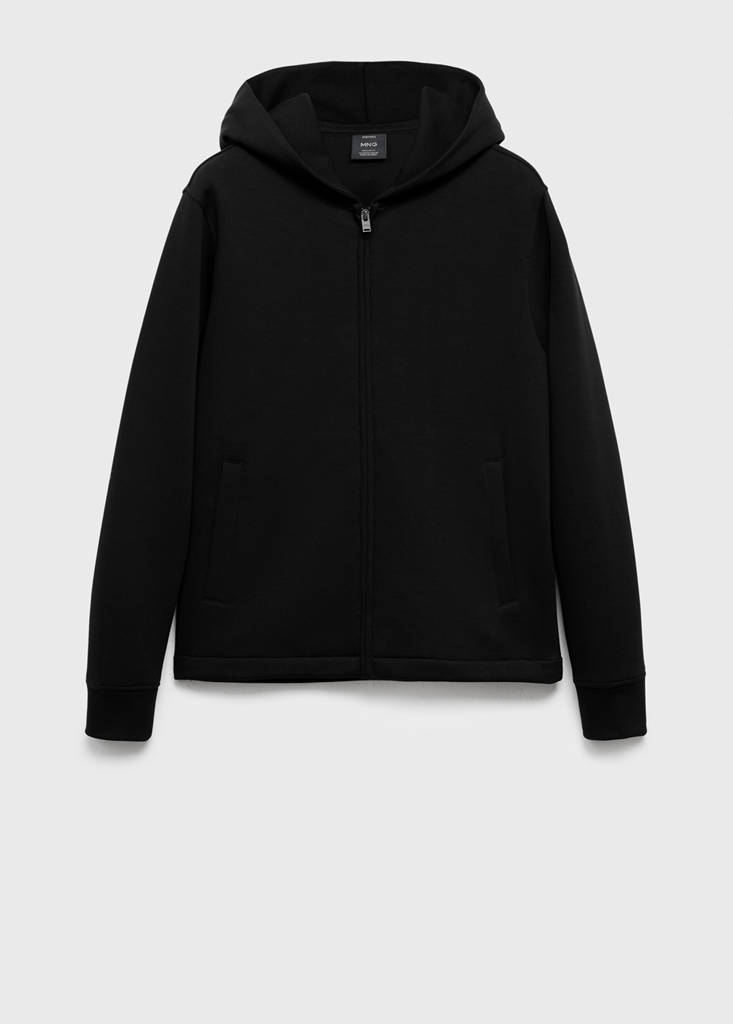 Zip-up hoodie — Black