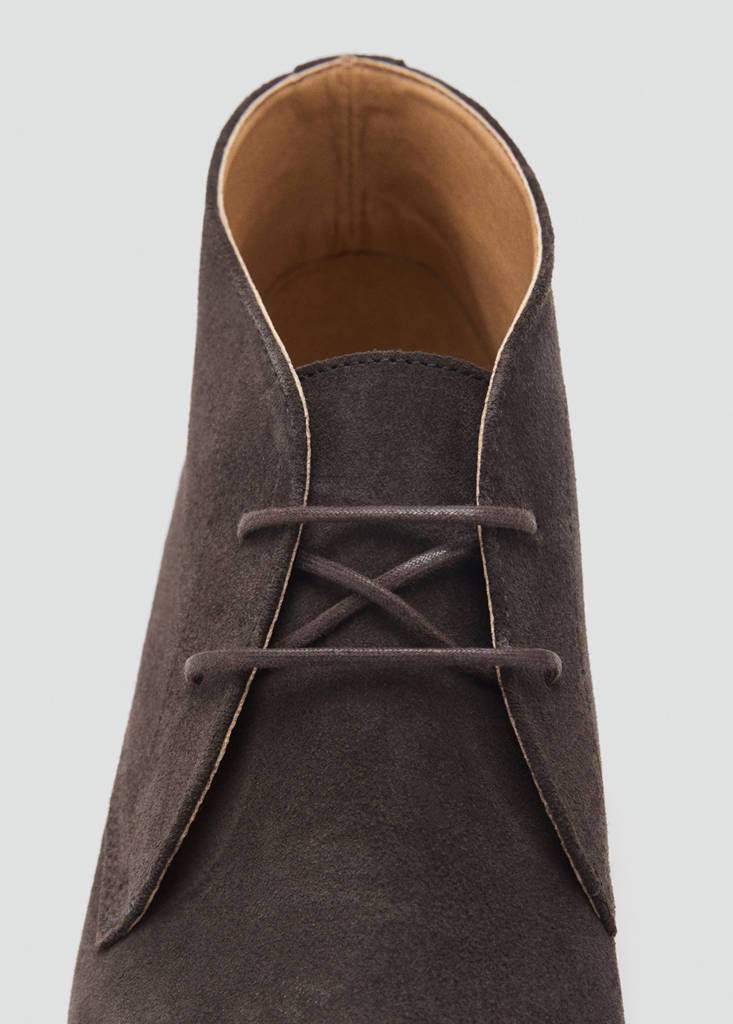 Suede leather ankle boots — Brown
