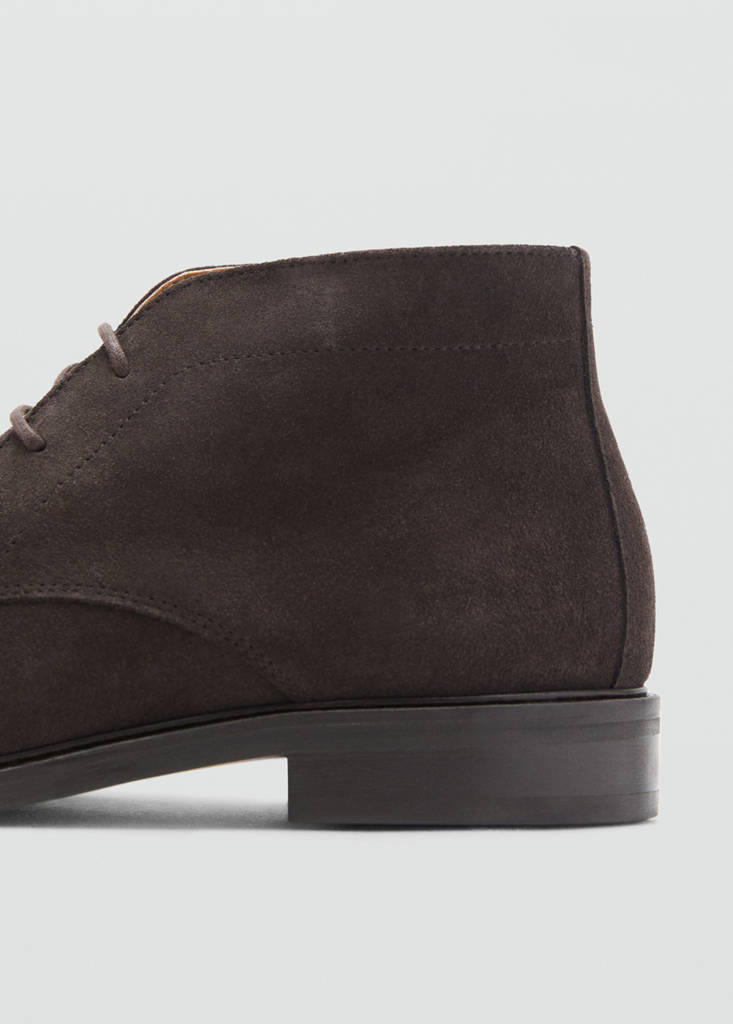 Suede leather ankle boots — Brown