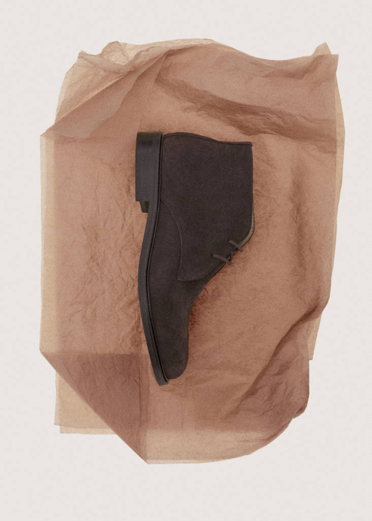 Suede leather ankle boots — Brown
