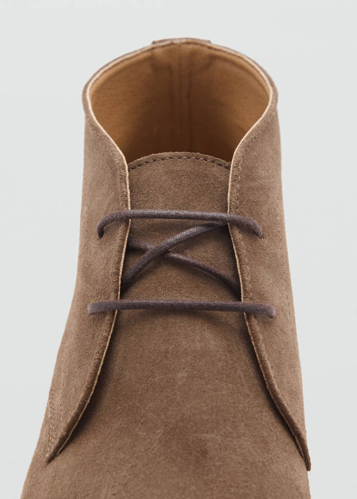 Suede leather ankle boots — Tobacco Brown