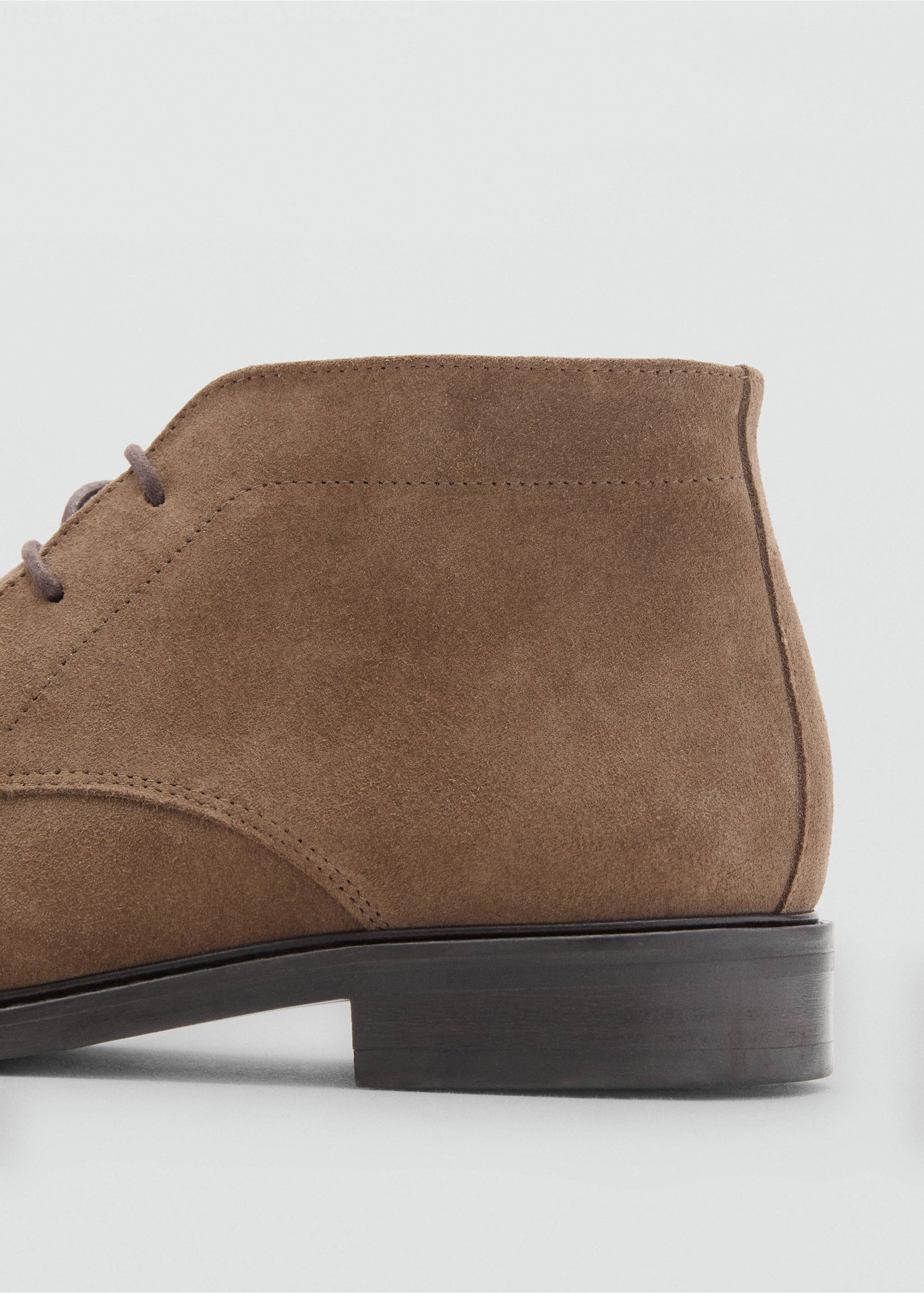 Bottines cuir et croûte de cuir - Détail de l'article 2, Tabac. Ref: 17076000-00.