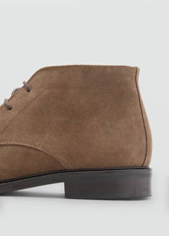 Suede leather ankle boots — Tobacco Brown 4