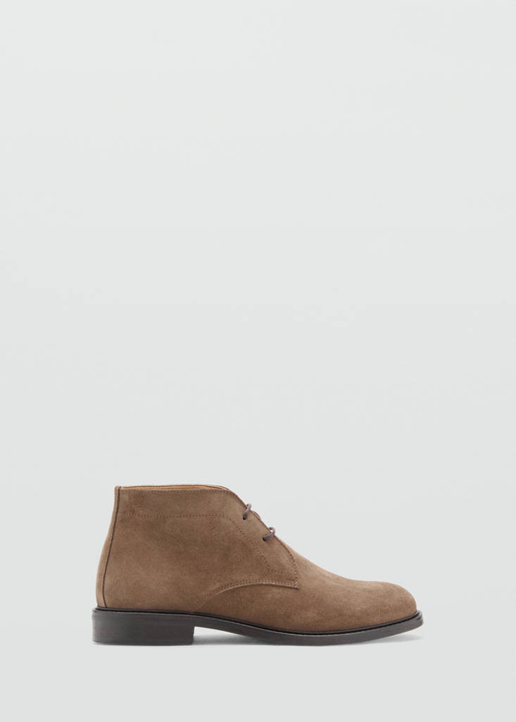 Suede leather ankle boots — Tobacco Brown