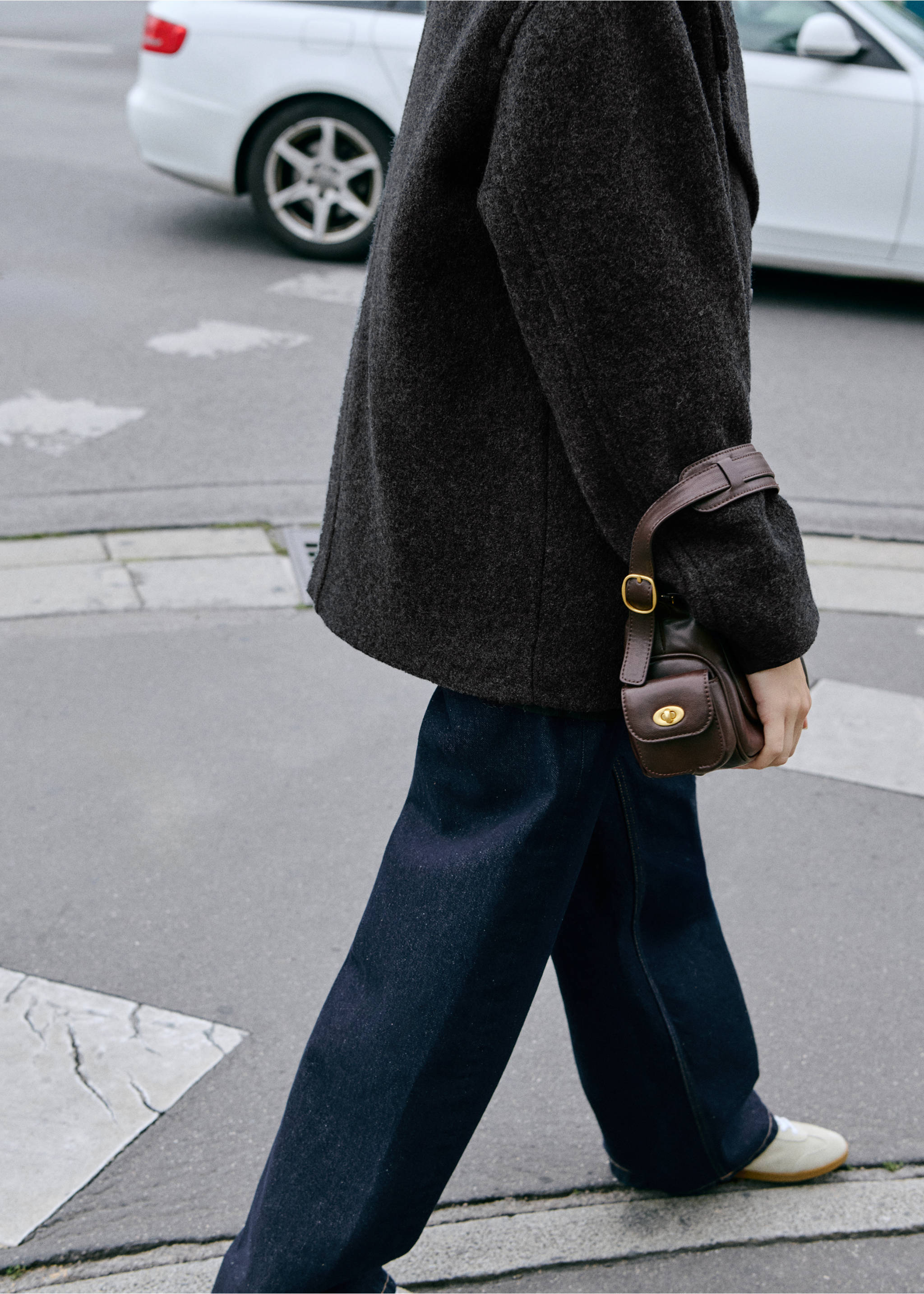 Jean barrel taille normale rinse wash - Verso de l’article, Bleu. Ref: 17076001-00.