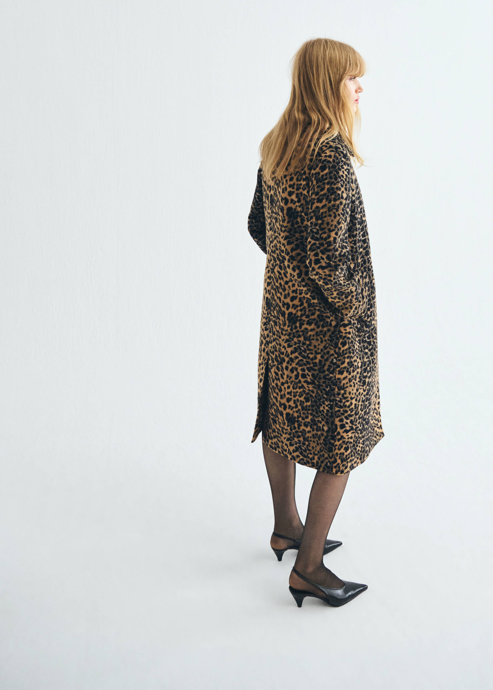 Leopard-print long coat - Details of the article 1