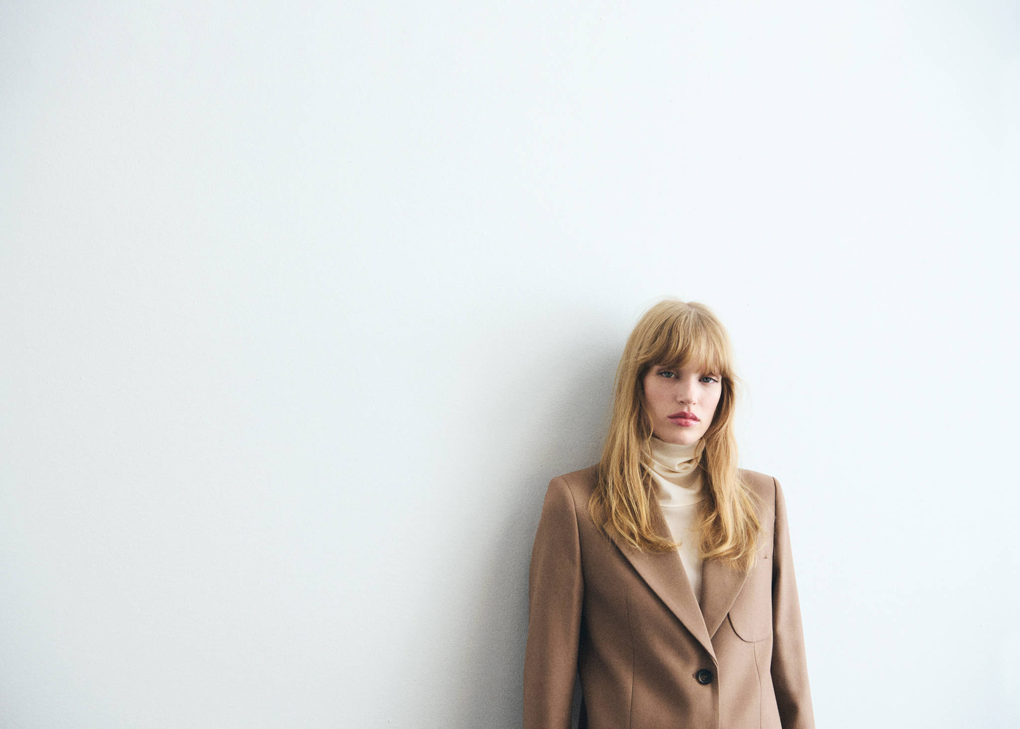 Blazer traje mezcla lana bolsillos - Plano panorámico