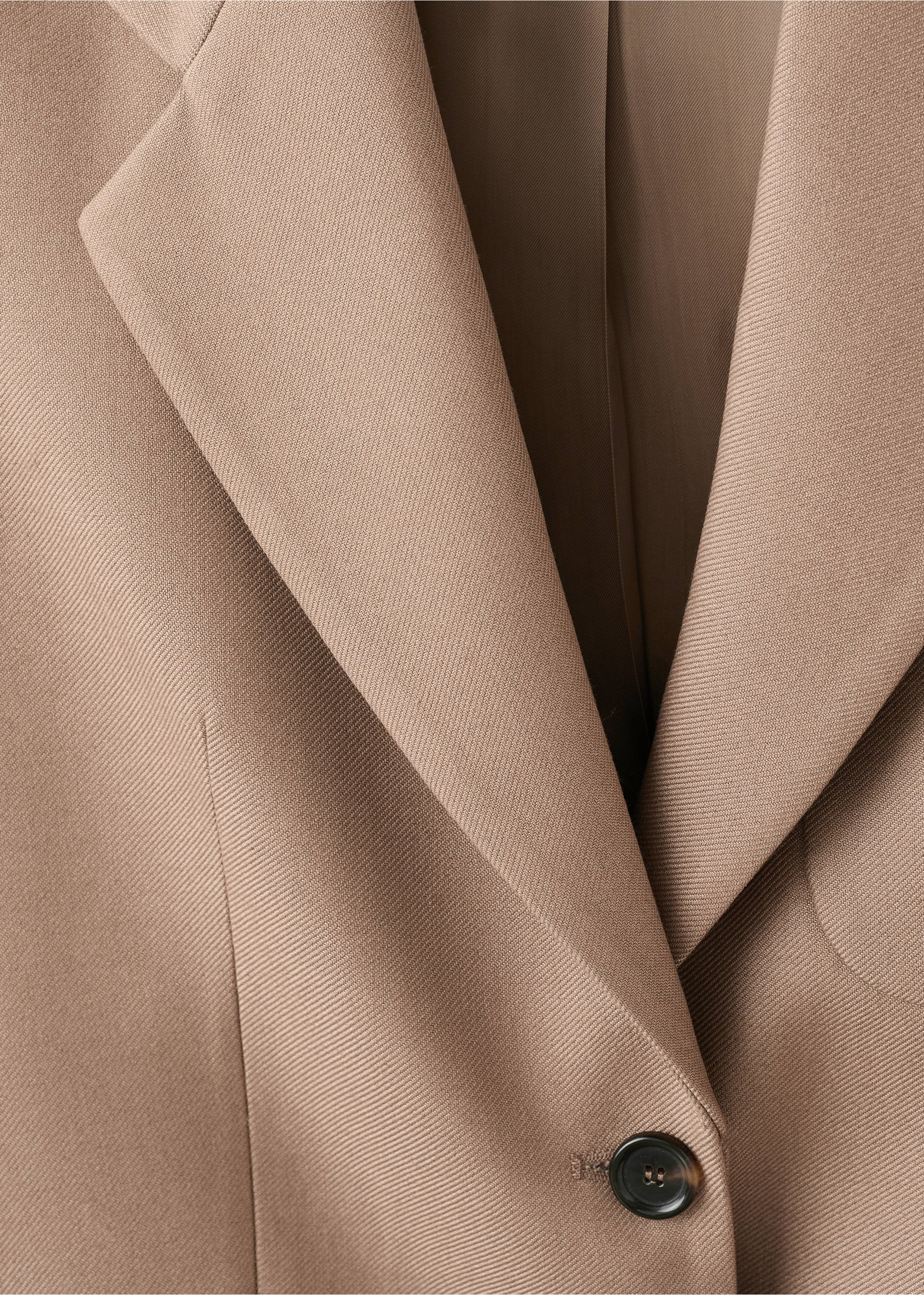 포켓이 있는 울 혼방 수트 재킷 - 상품 내역: 8, 미디엄 브라운. Ref: 17076003-00.