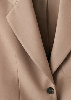 Wool-blend suit jacket with pockets — Medium Brown 9