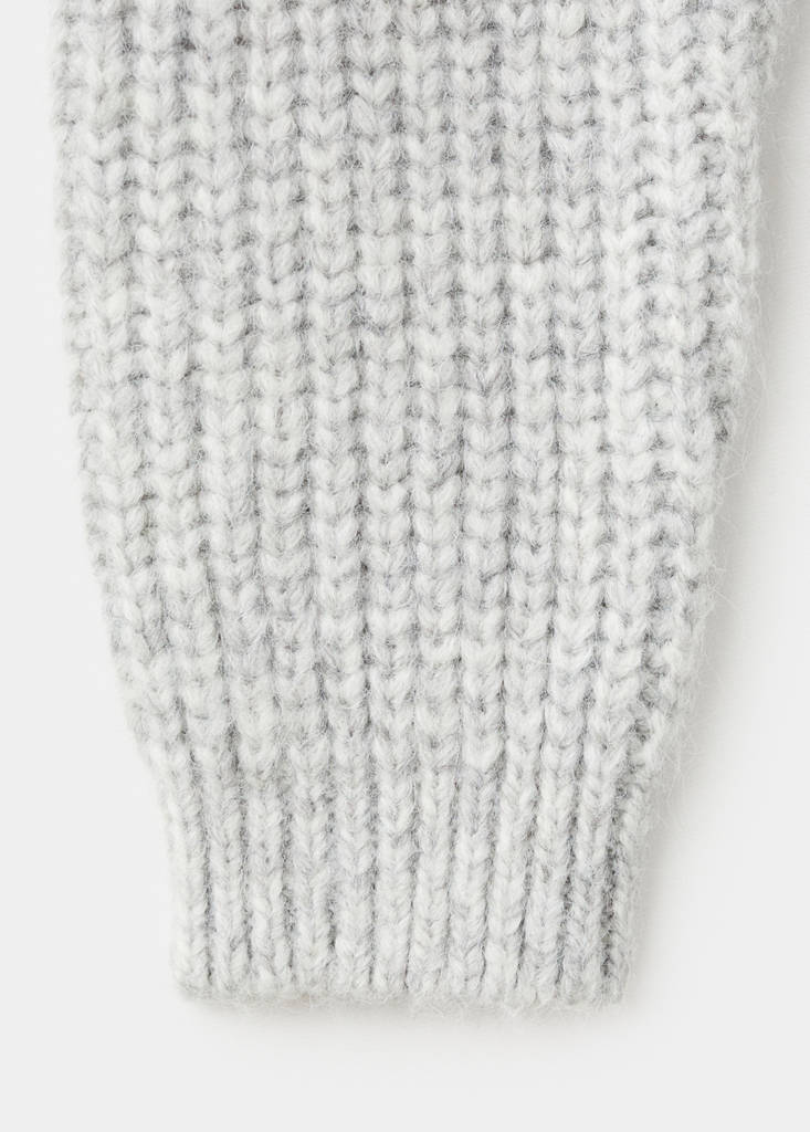 Turtleneck knit sweater — Light Heather Grey