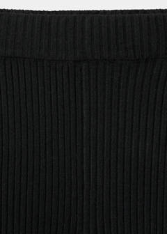 Ribbed flared trousers — Black 7