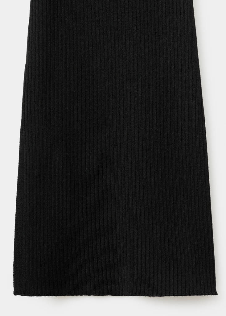 Ribbed flared trousers — Black