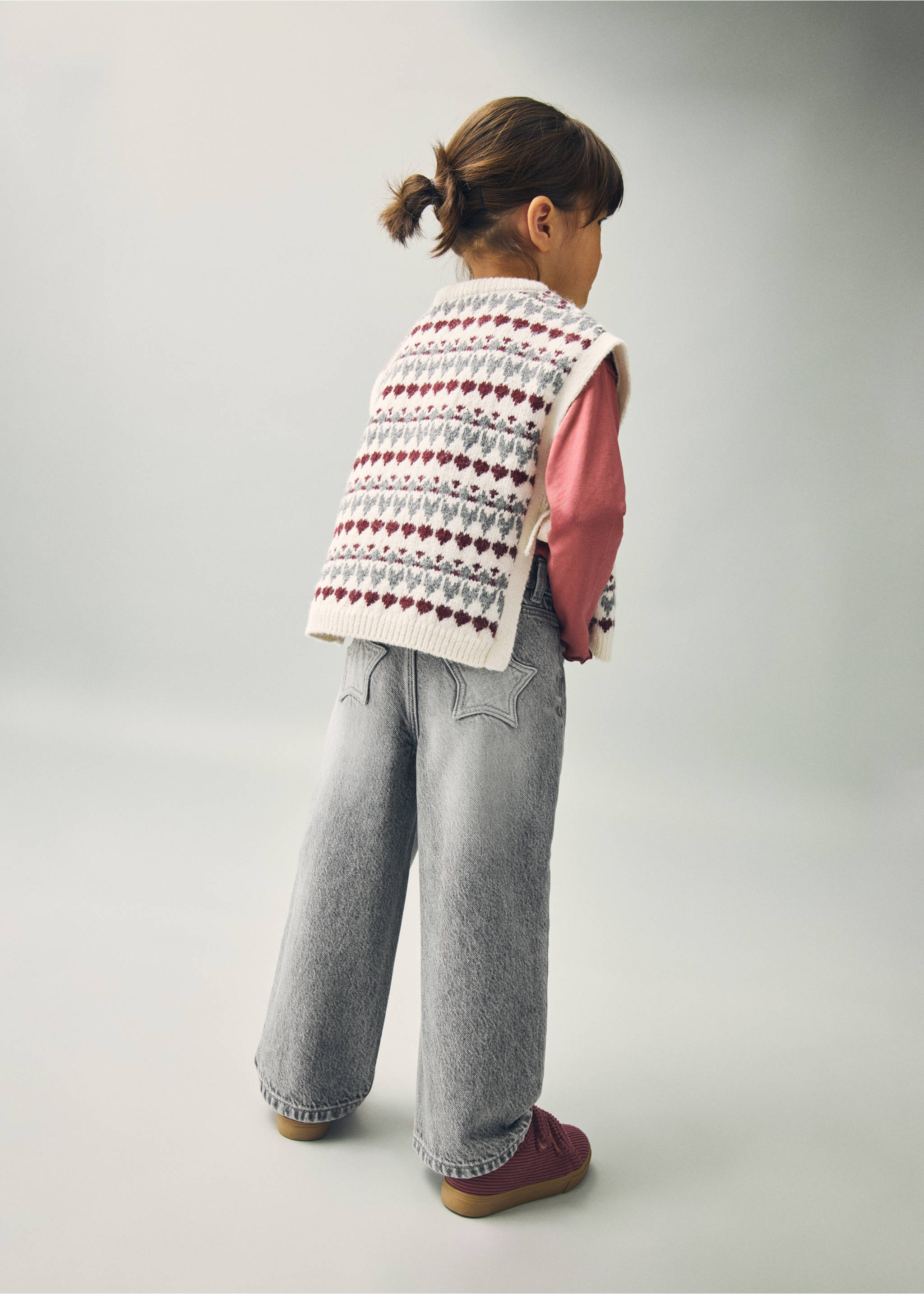 Jean droit coton - Plan moyen, Gris denim. Ref: 17076331-00.