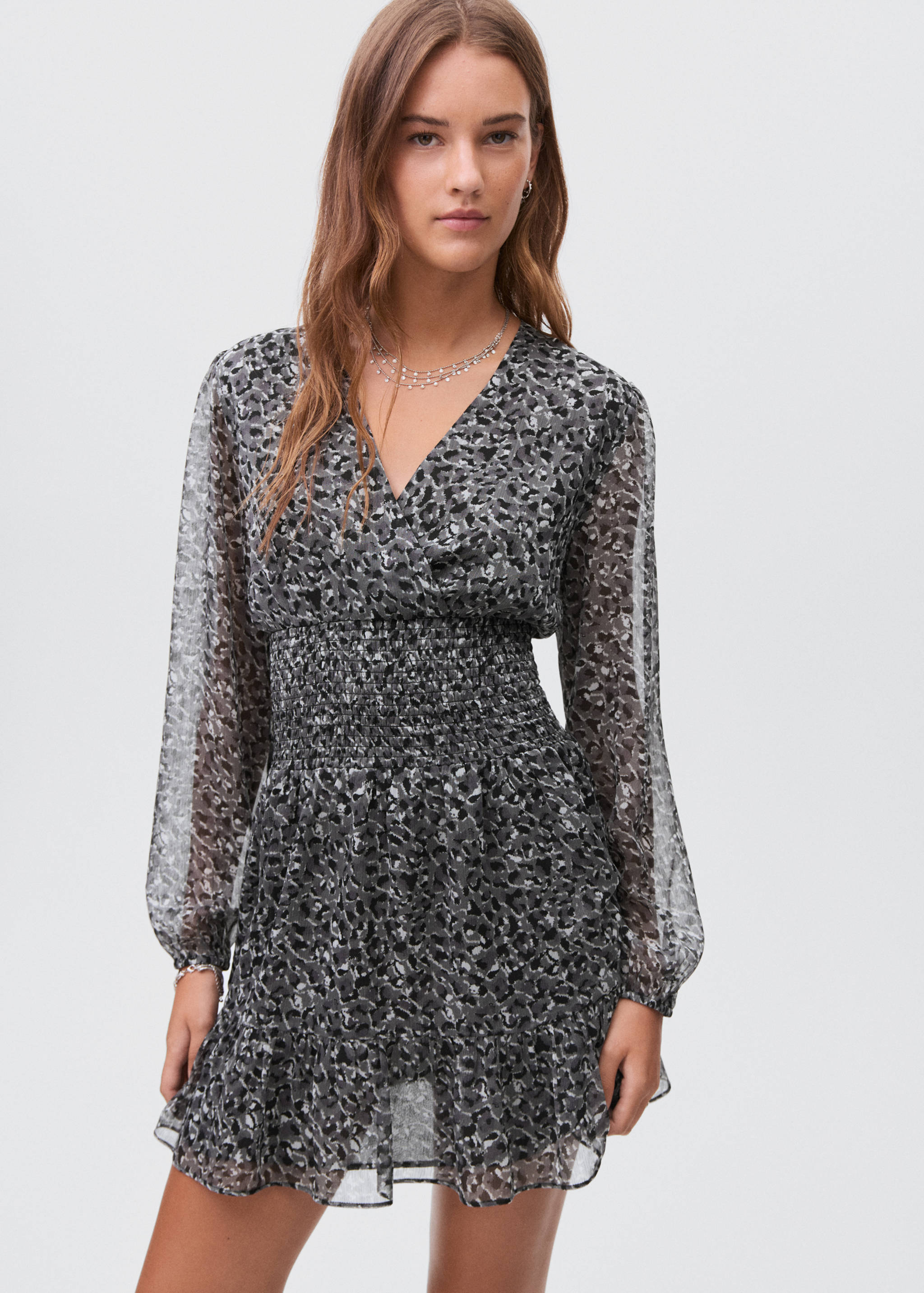 Ruffled leopard ledress - Medium plane