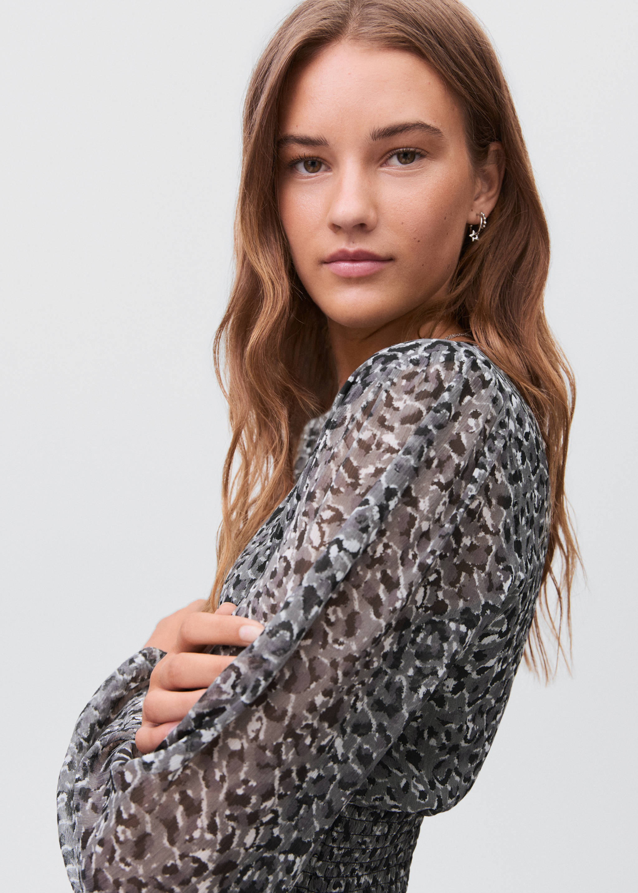 Ruffled leopard ledress - Details of the article 1