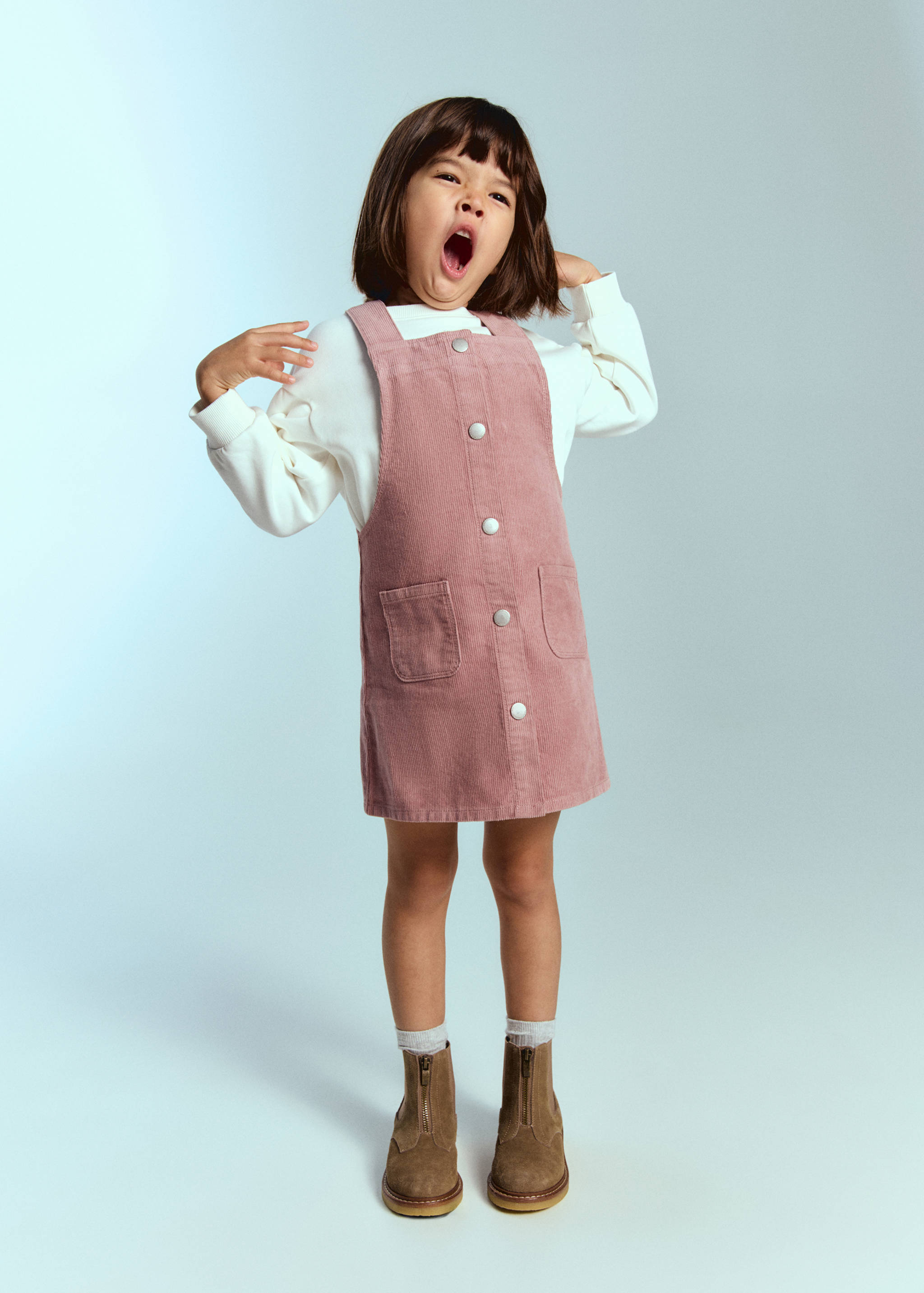 Corduroy pinafore with pockets - General plane