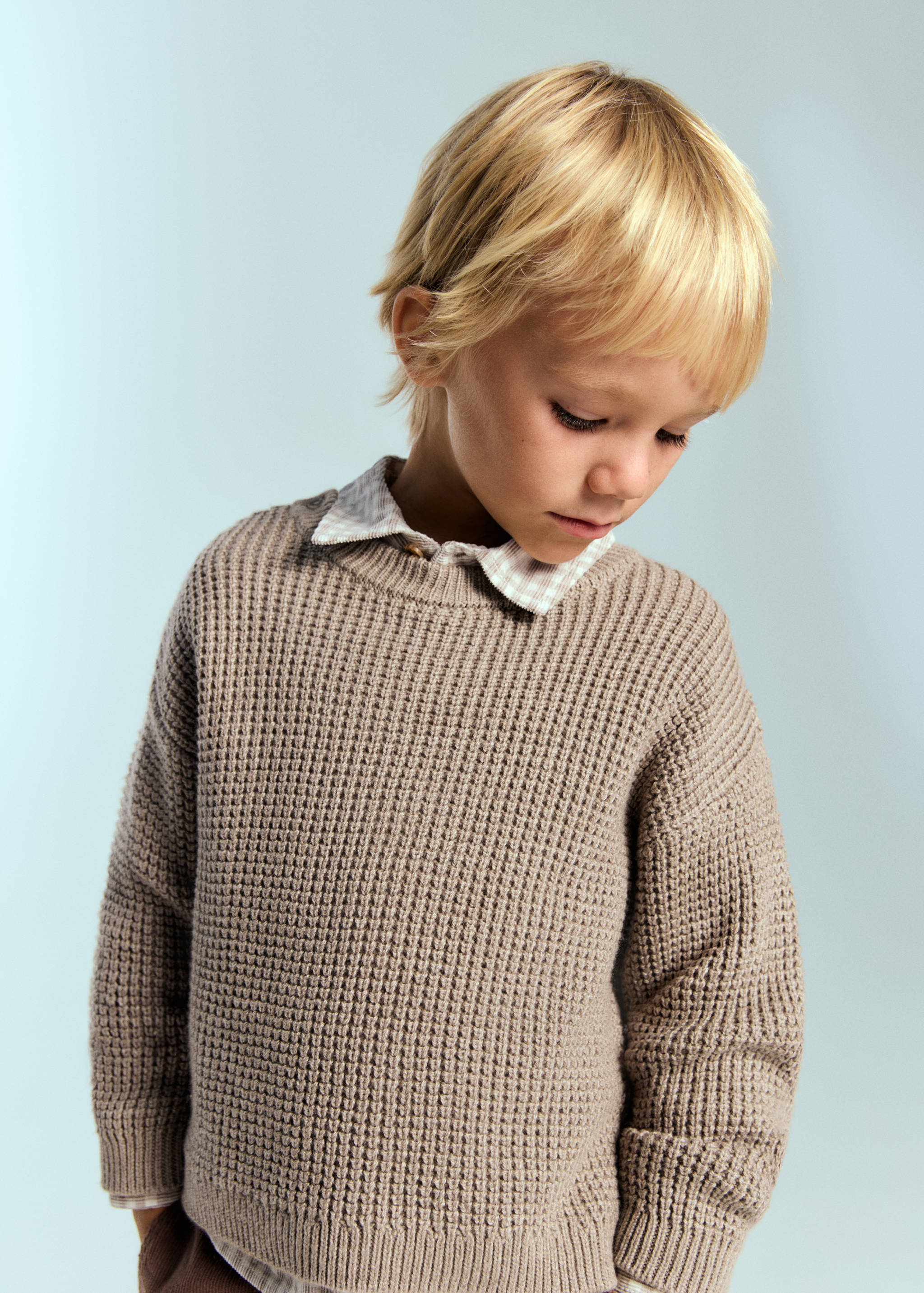 Knitted cotton sweater - Medium plane