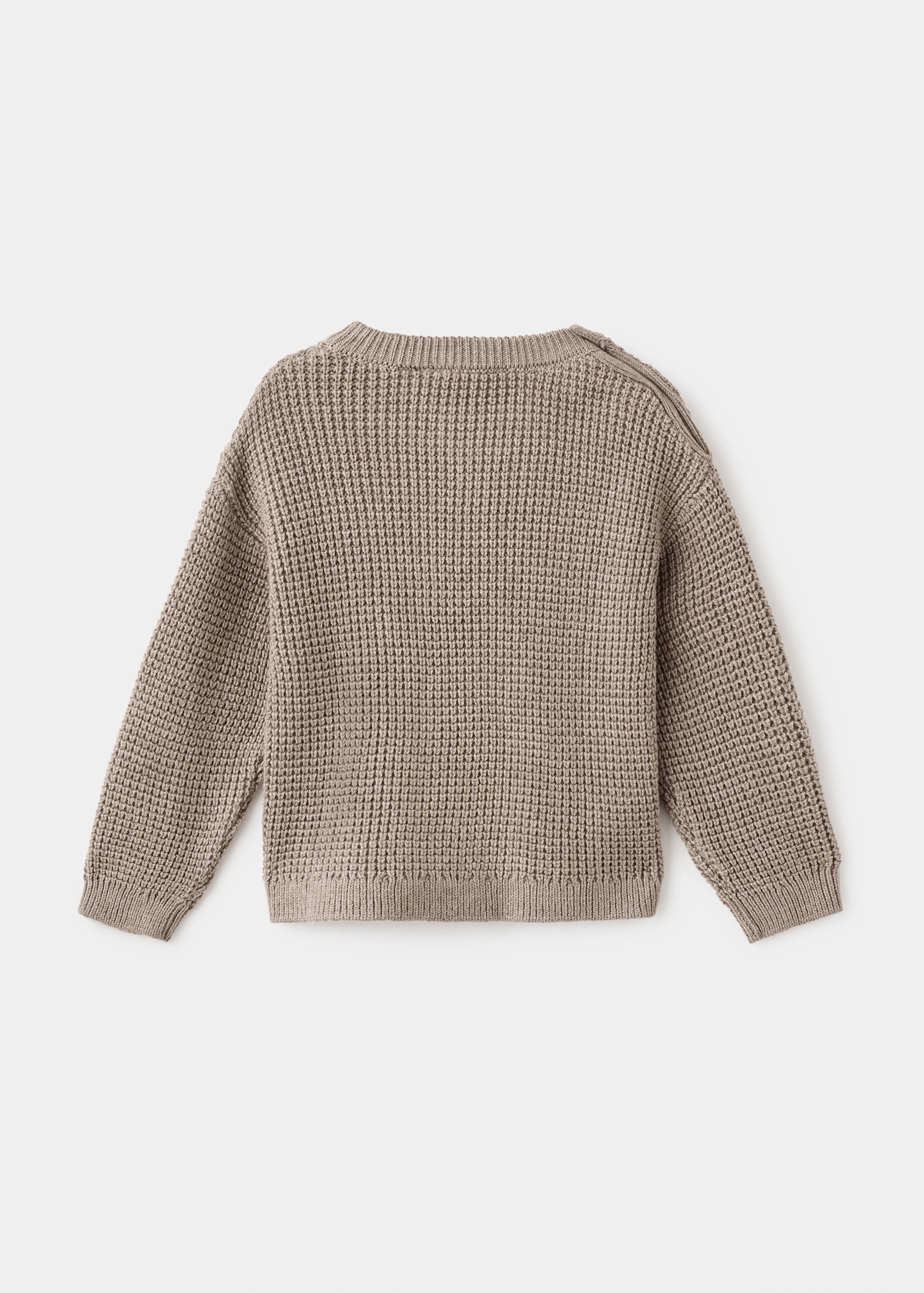 Knitted cotton sweater - Reverse of the article