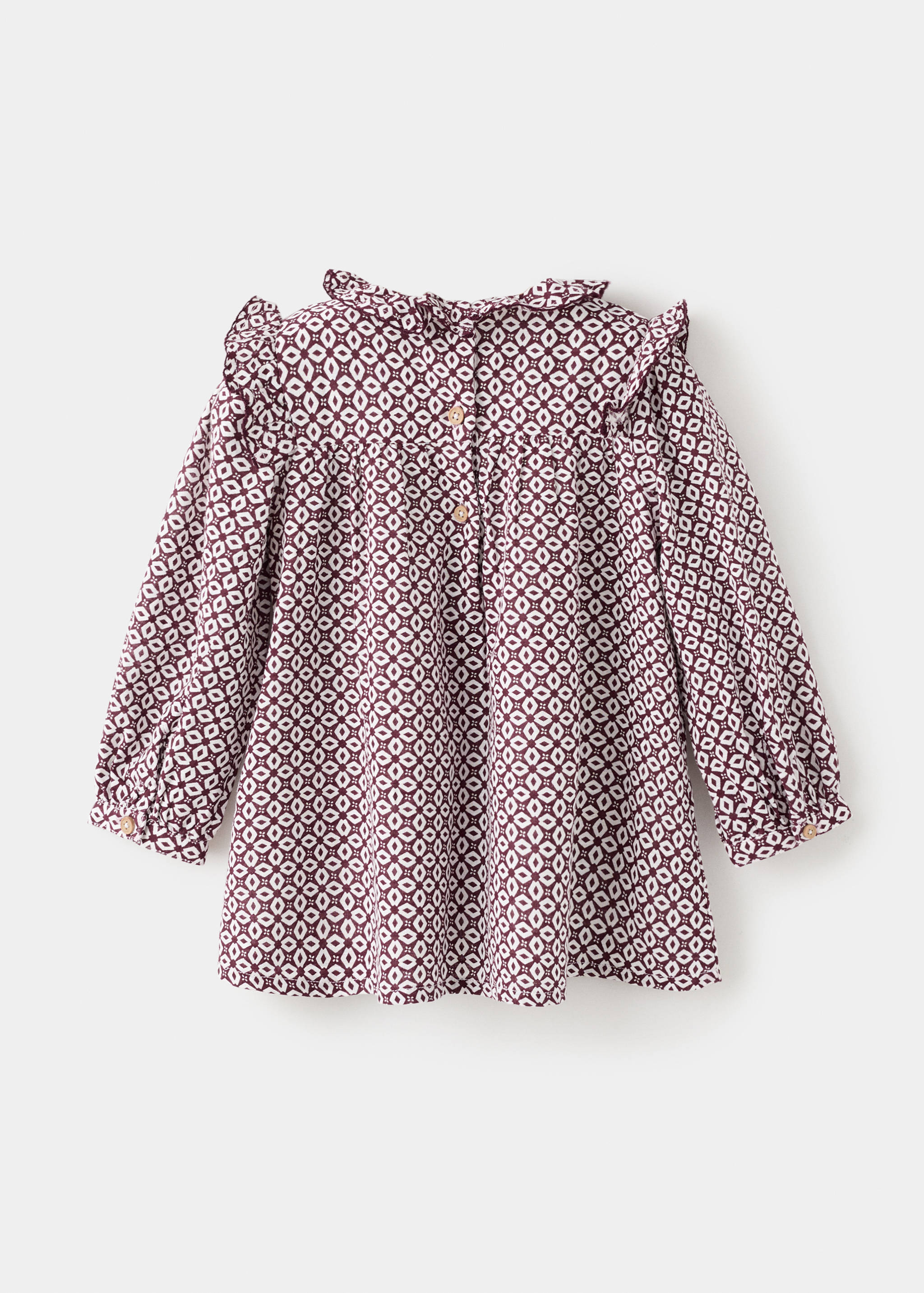 Vestido estampado volantes - Reverso del artículo