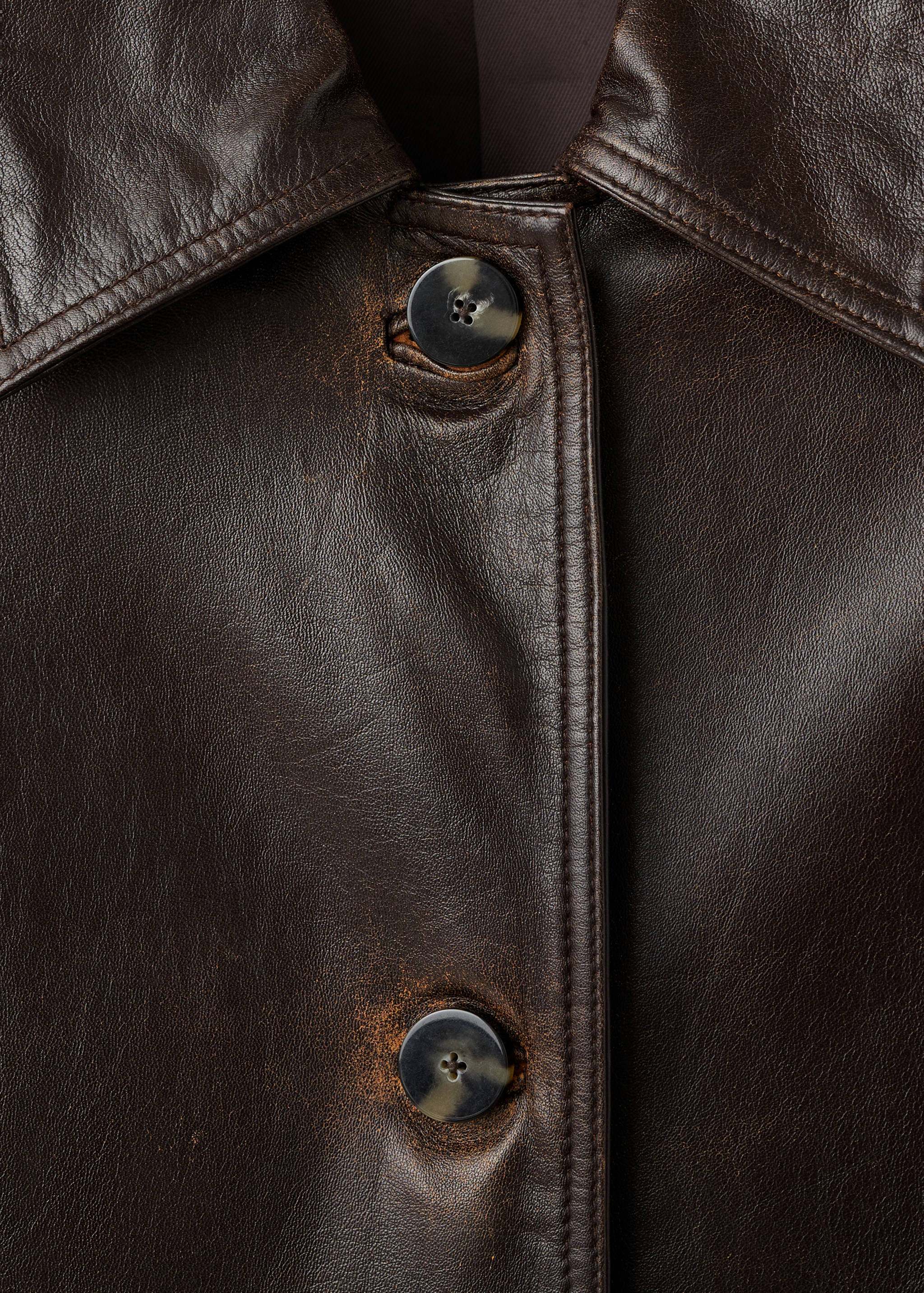 100% leather full-length coat - Details of the article 8
