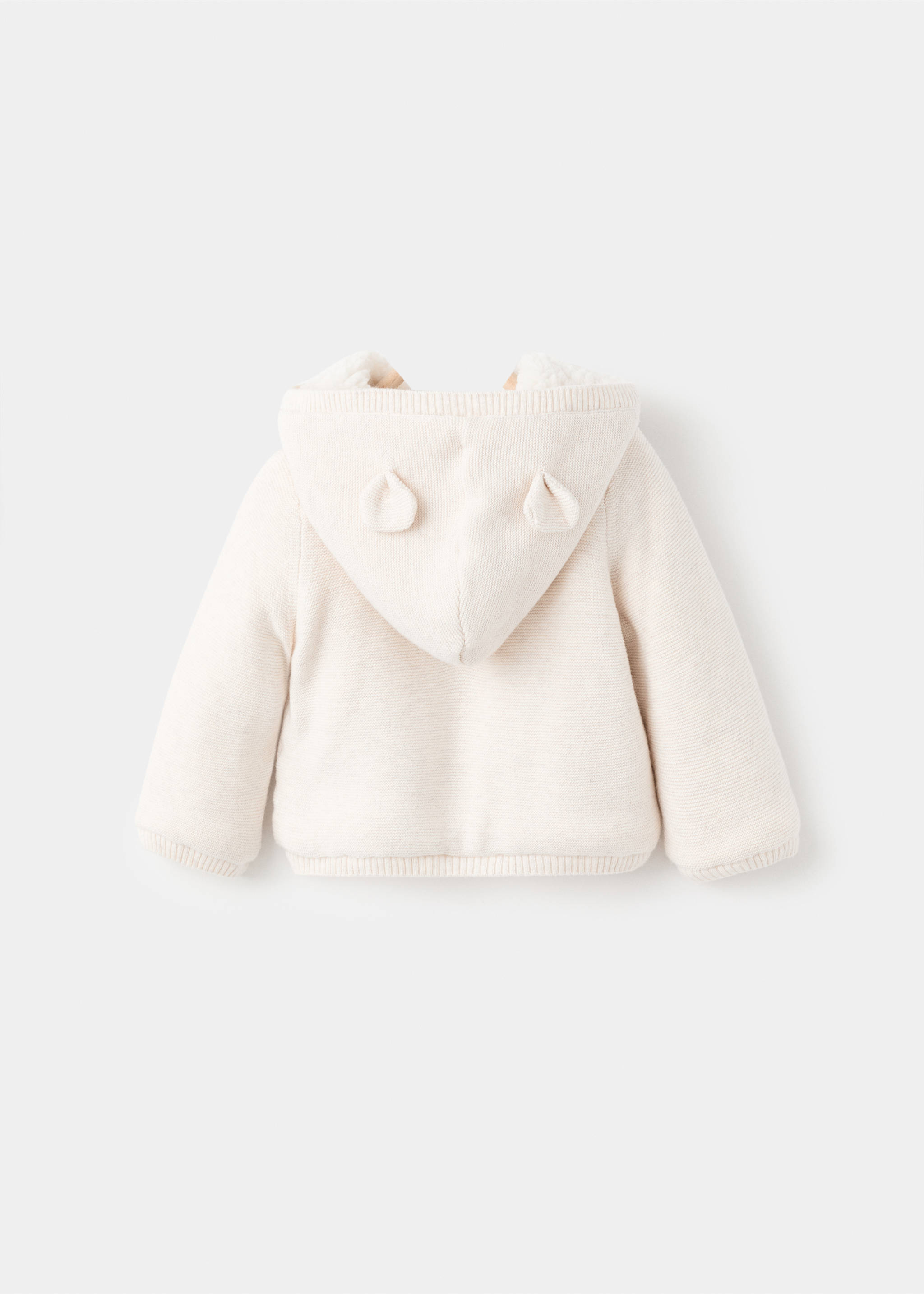 Cárdigan punto interior borreguito - Reverso del artículo, Arena. Ref: 17076348-00.