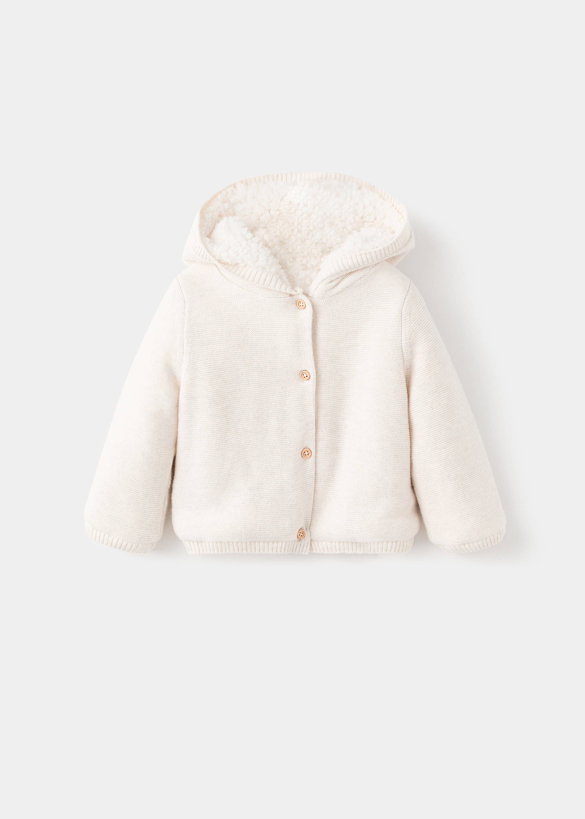 Knit cardigan with fleece lining - Article without model