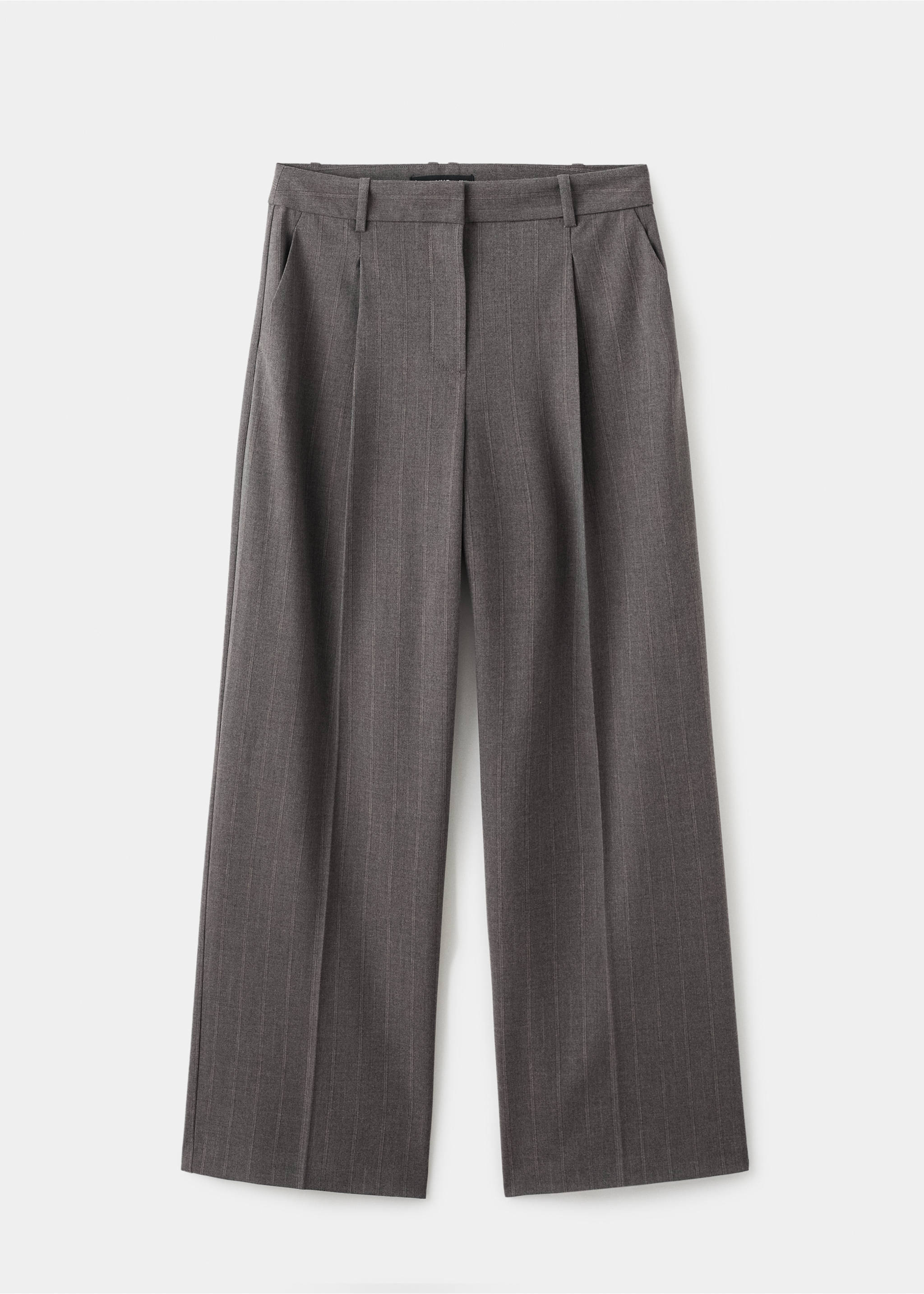 Pleated wide leg trousers - Article without model, Grey. Ref: 17076349-00.