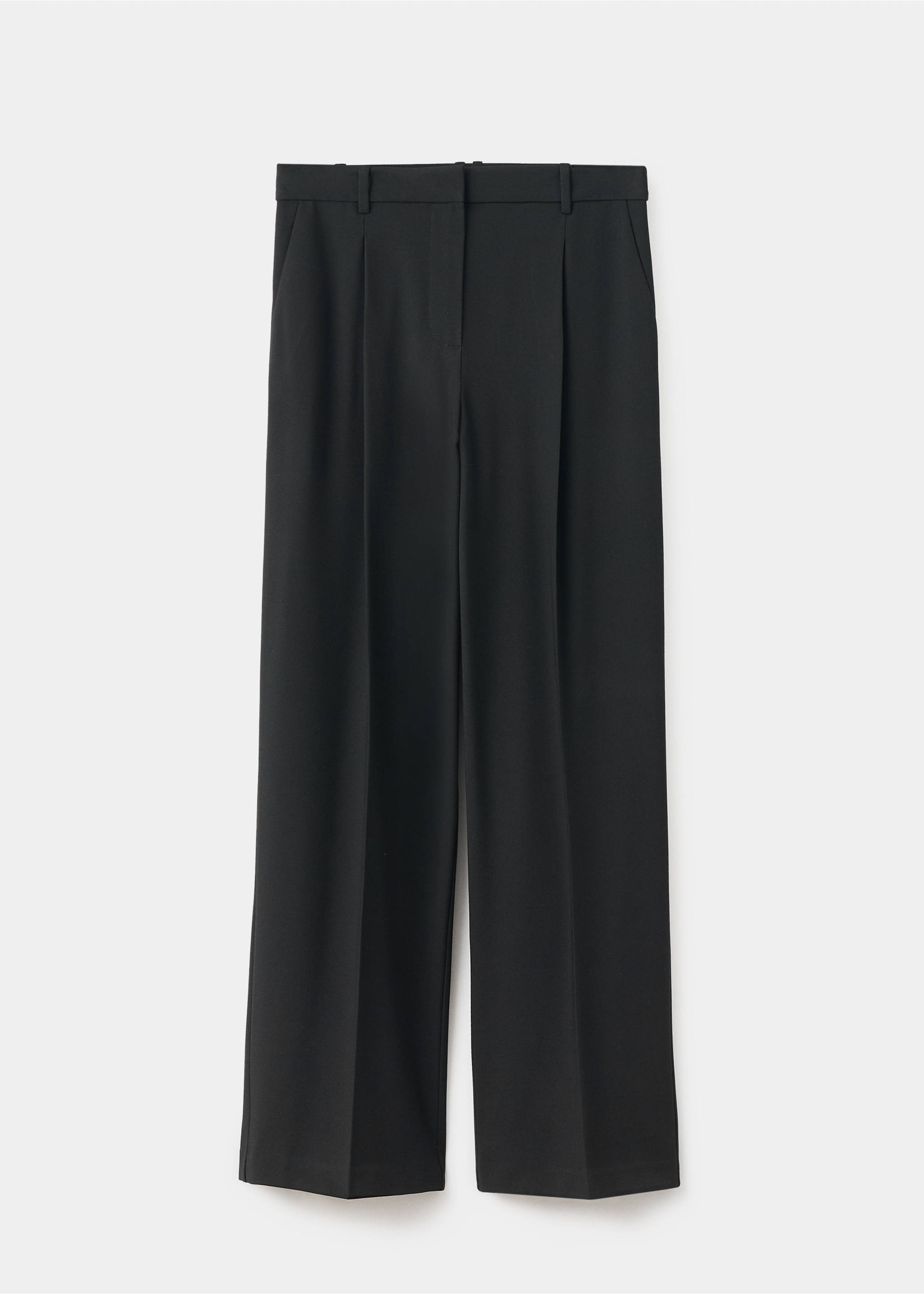 Pleated wide leg trousers - Article without model, Black. Ref: 17076349-00.