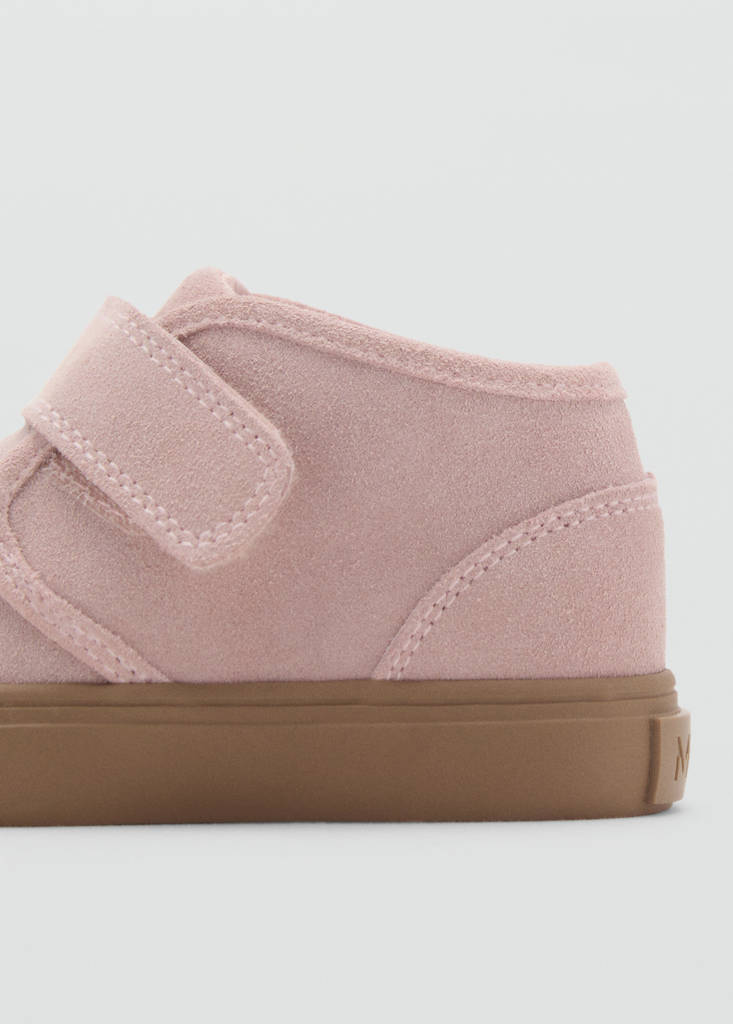 Velcro leather shoes — Pastel Pink