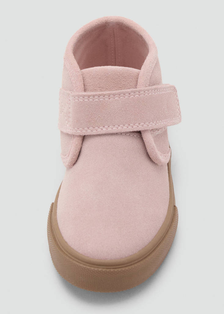 Velcro leather shoes — Pastel Pink