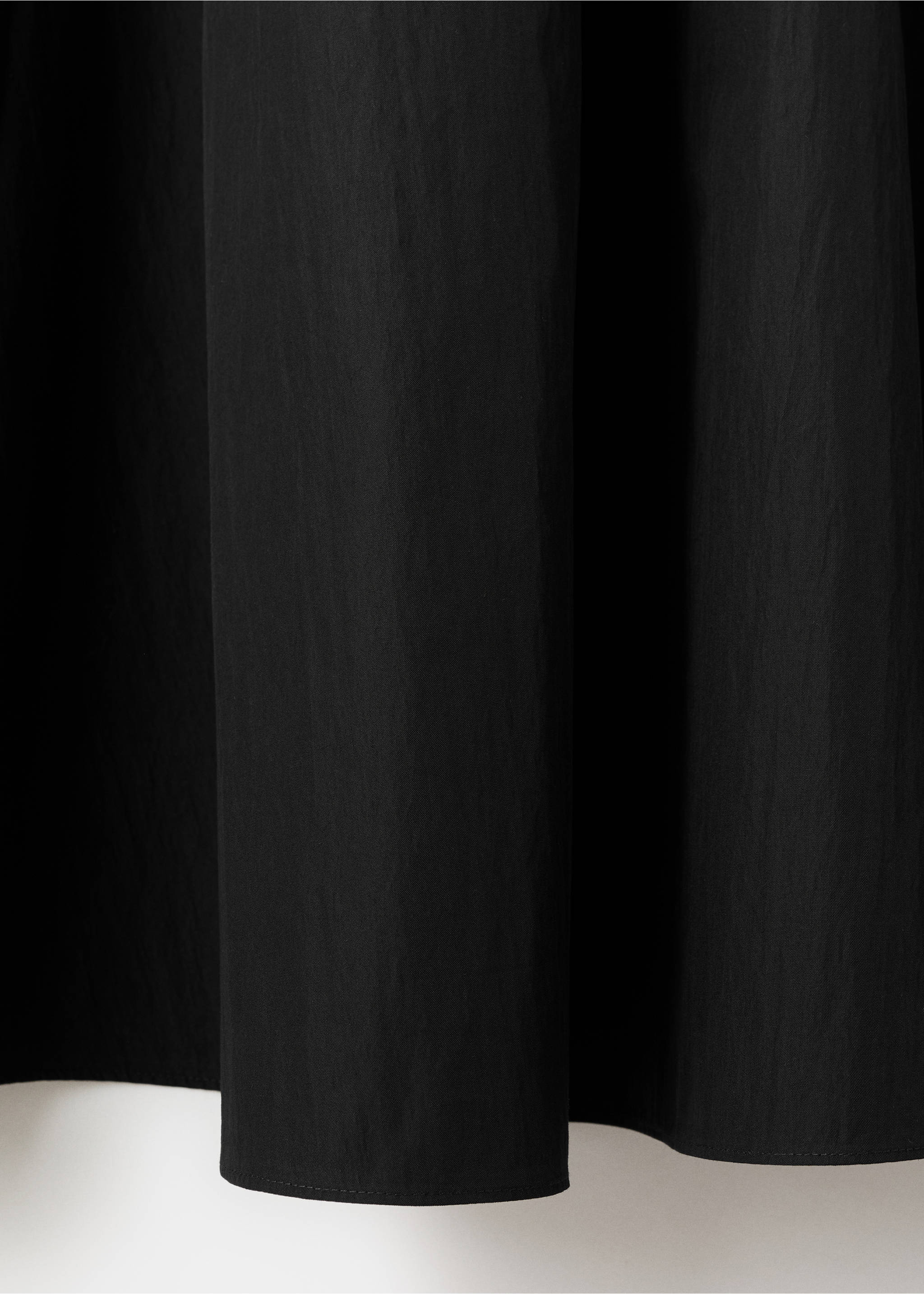 Long flared skirt - Details of the article 0, Black. Ref: 17076355-00.