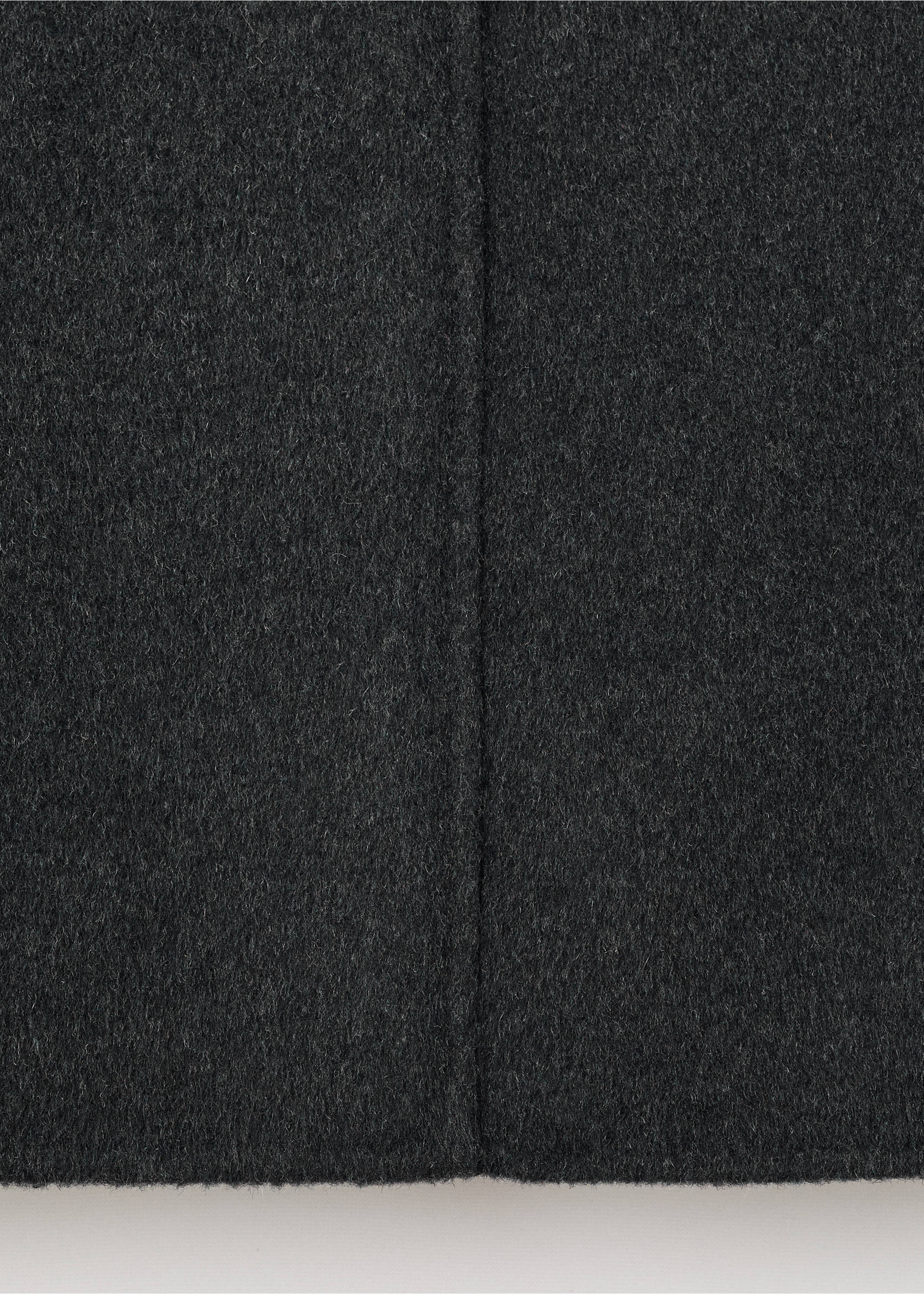 Wool midi-skirt with slit - Details of the article 8, Grey. Ref: 17076356-00.