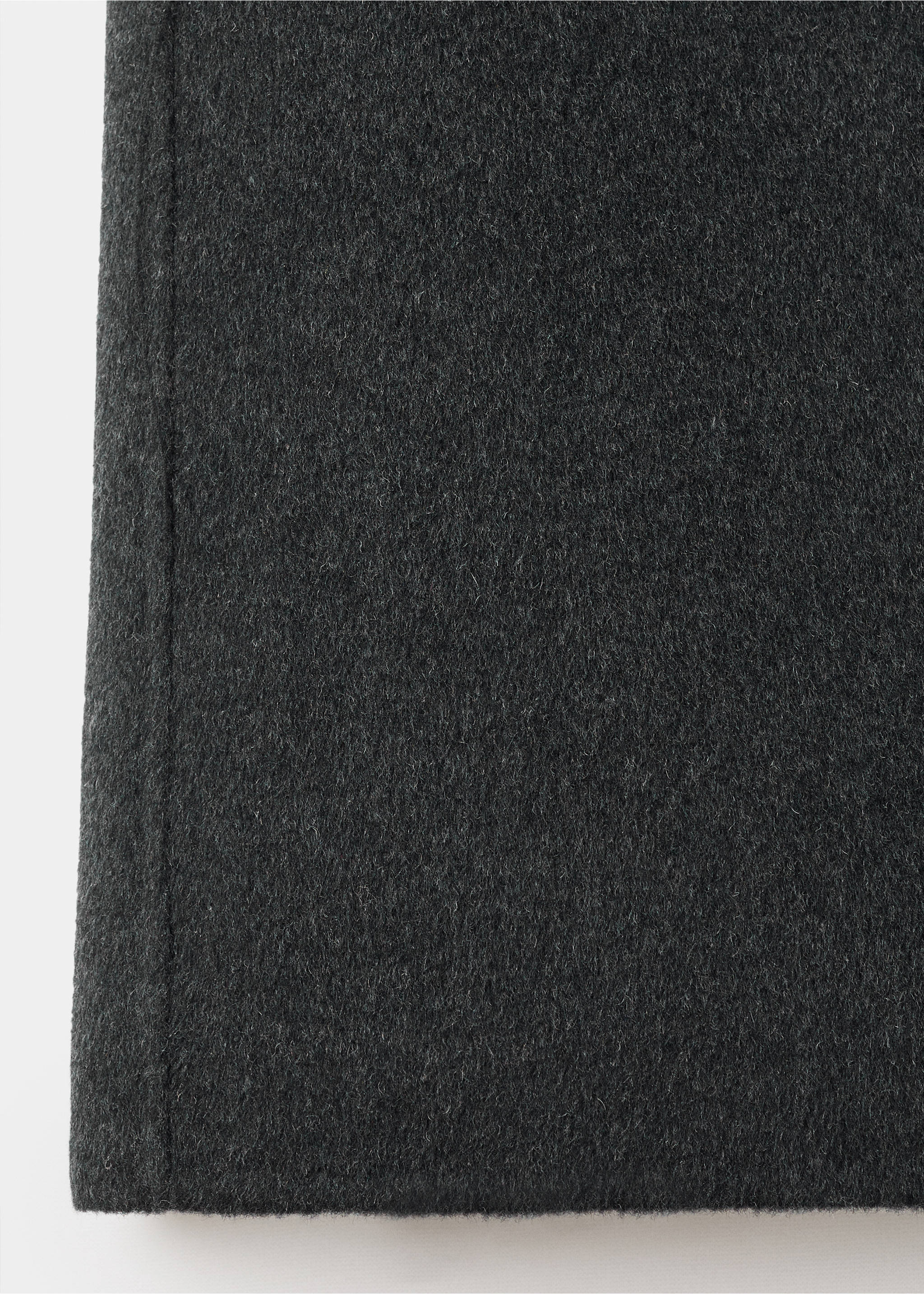 Wool midi-skirt with slit - Details of the article 0, Grey. Ref: 17076356-00.