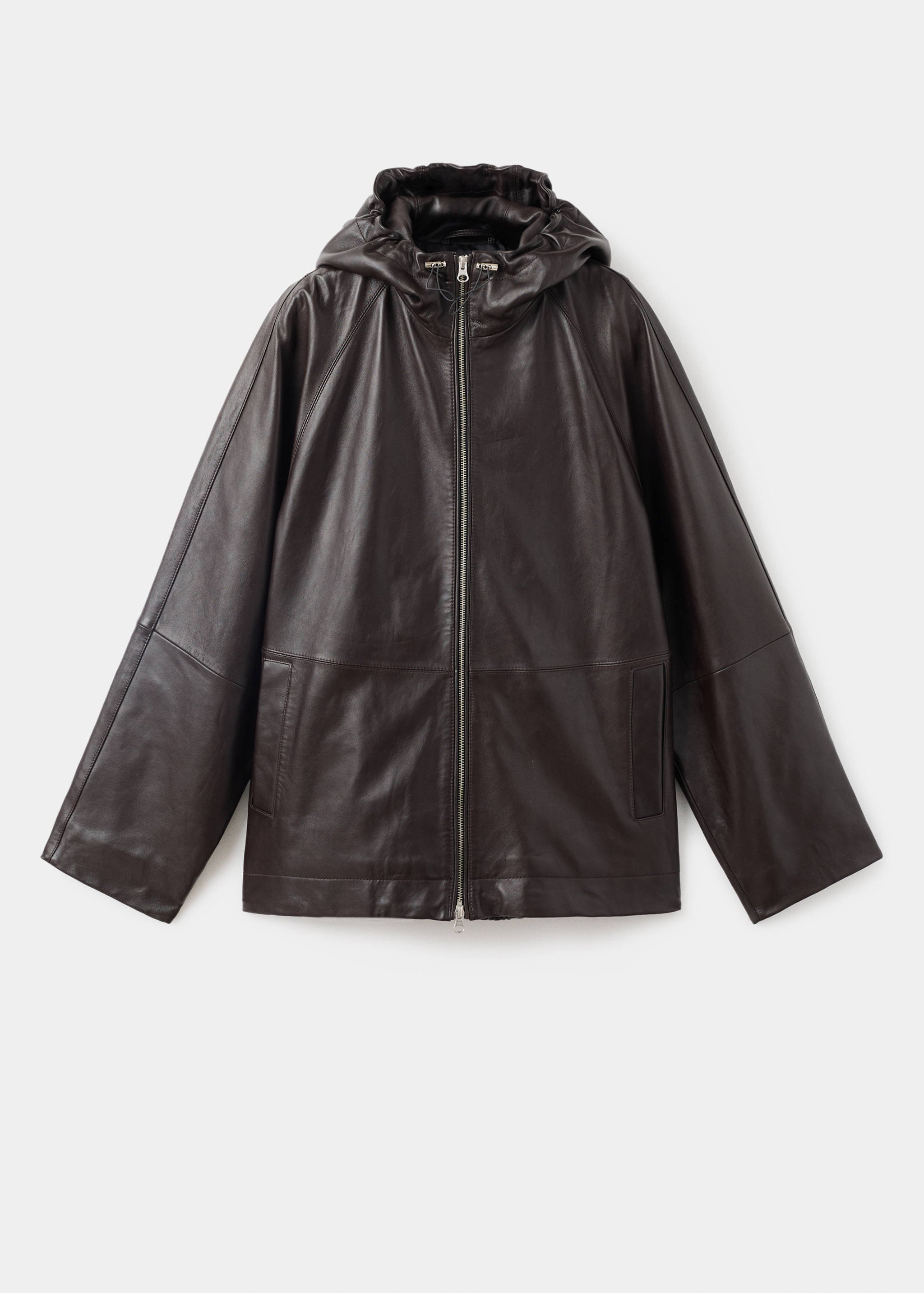 100% leather jacket with hood - Article without model
